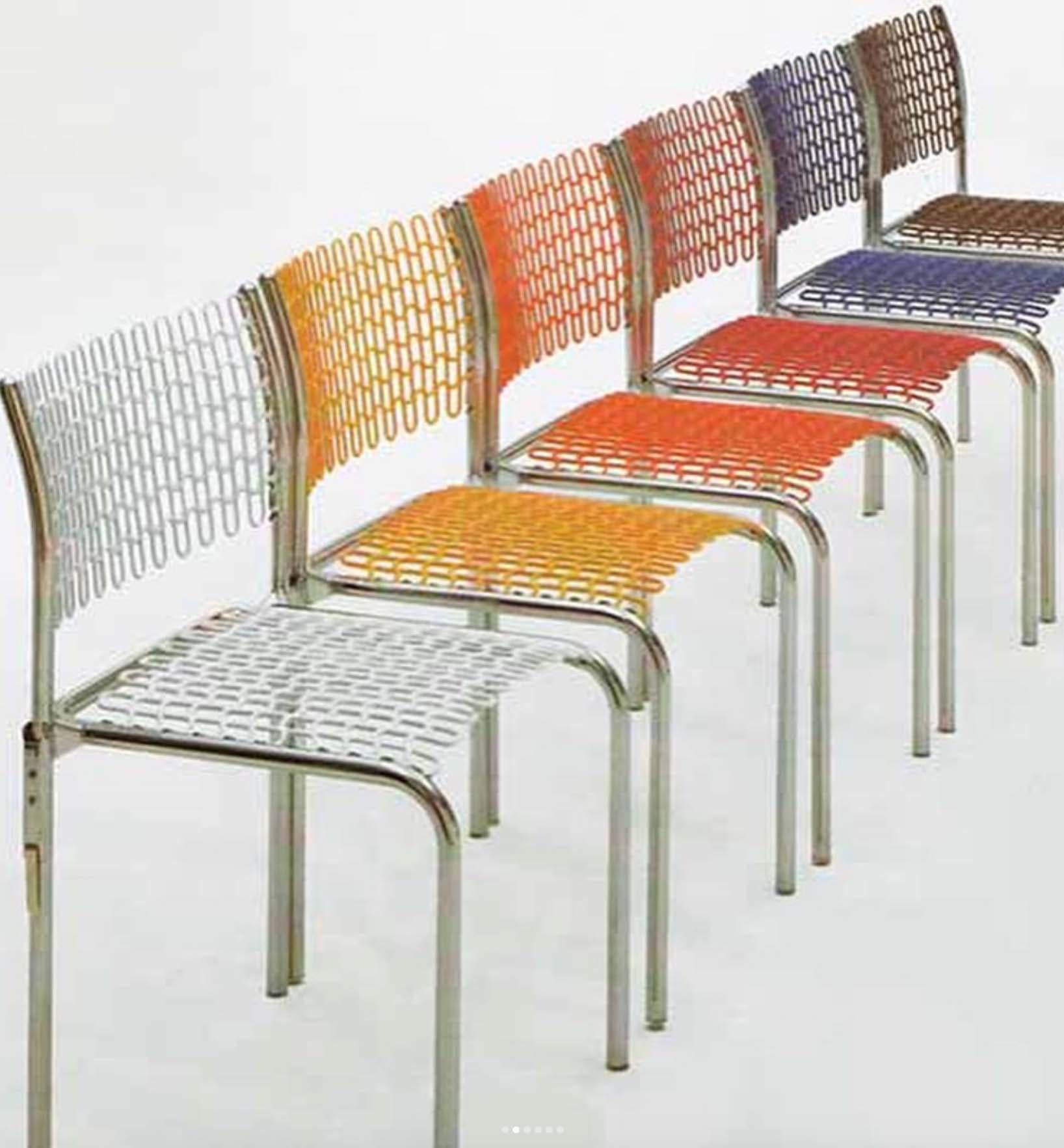 White Stacking Sof-Tec Chair by David Rowland (multiple available) In Fair Condition For Sale In Brooklyn, NY