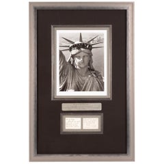 Margaret Bourke-White - Statue de la Liberté avec note inscrite et photo en édition limitée