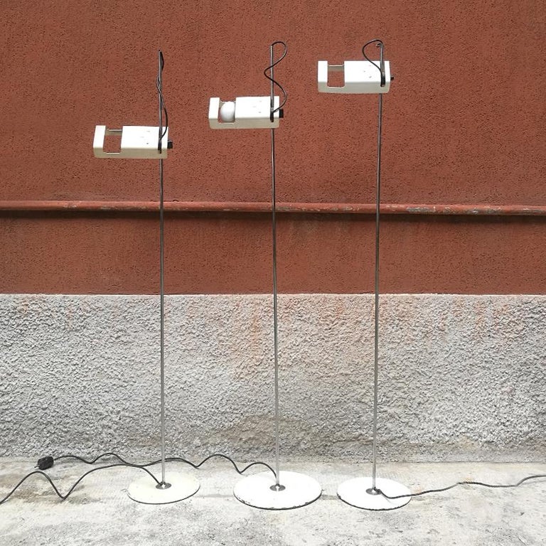 White Steel Joe Colombo Spider Floor Lamp By Oluce Italy 1965 At