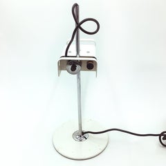 White Steel Joe Colombo Spider Table Lamp by Oluce, Italy, 1965