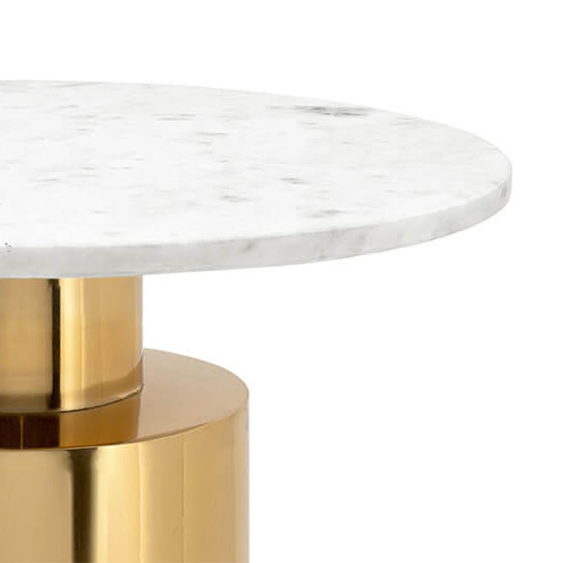 Italian White Stone Coffee Table For Sale