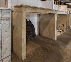 White stone fireplace mantel from the 19th Century