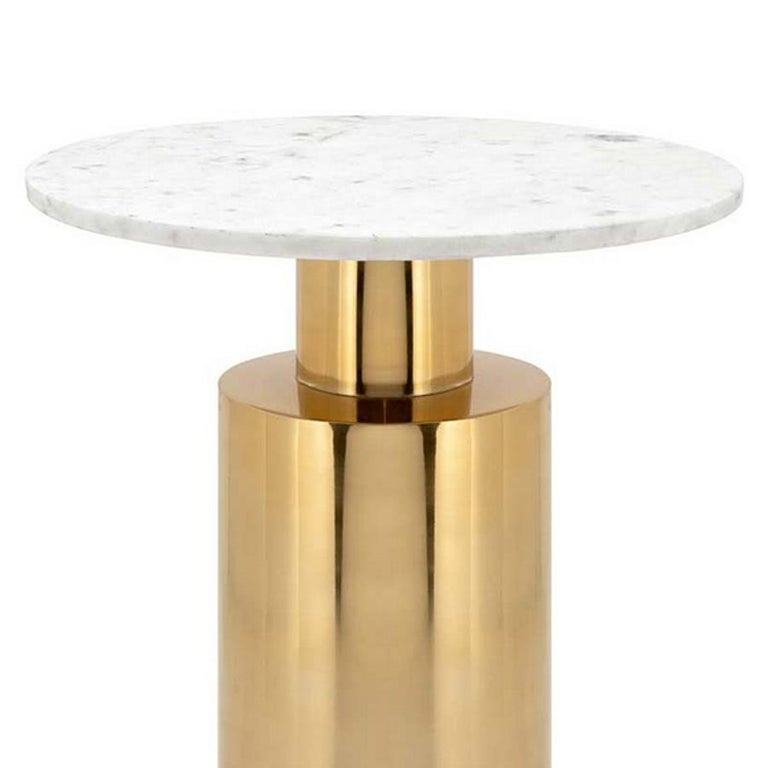 White Stone Side Table For Sale at 1stDibs