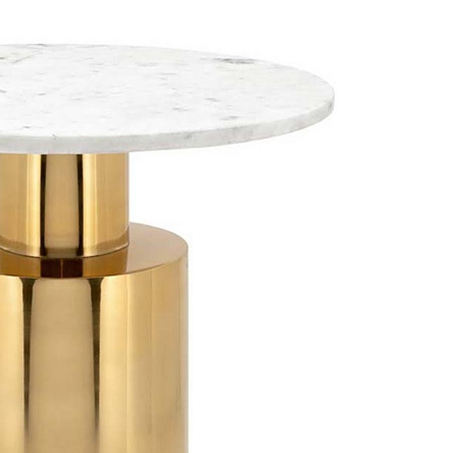 White Stone Side Table In New Condition For Sale In Paris, FR