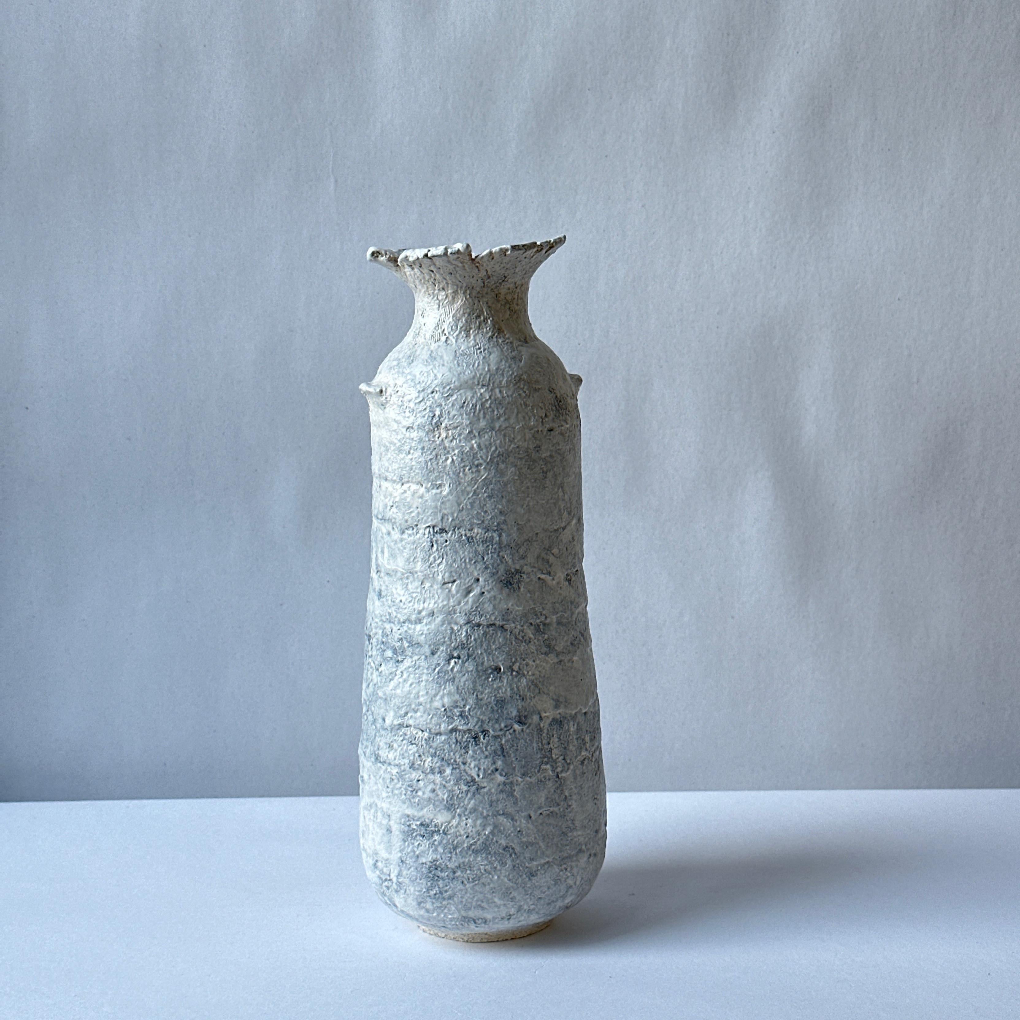 Other White Stoneware Alavastron Vase by Elena Vasilantonaki For Sale