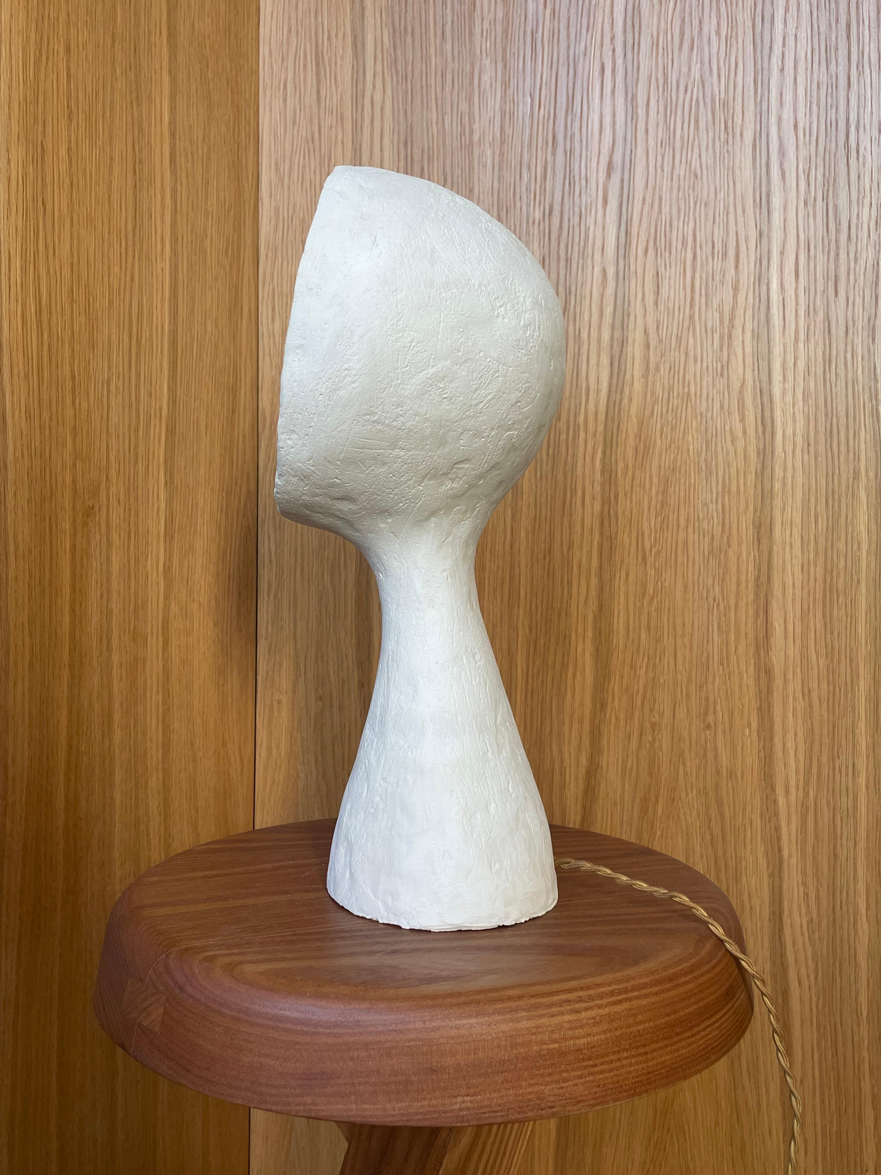 French White Stoneware Lamp Ninfea by Renzo Maar For Sale