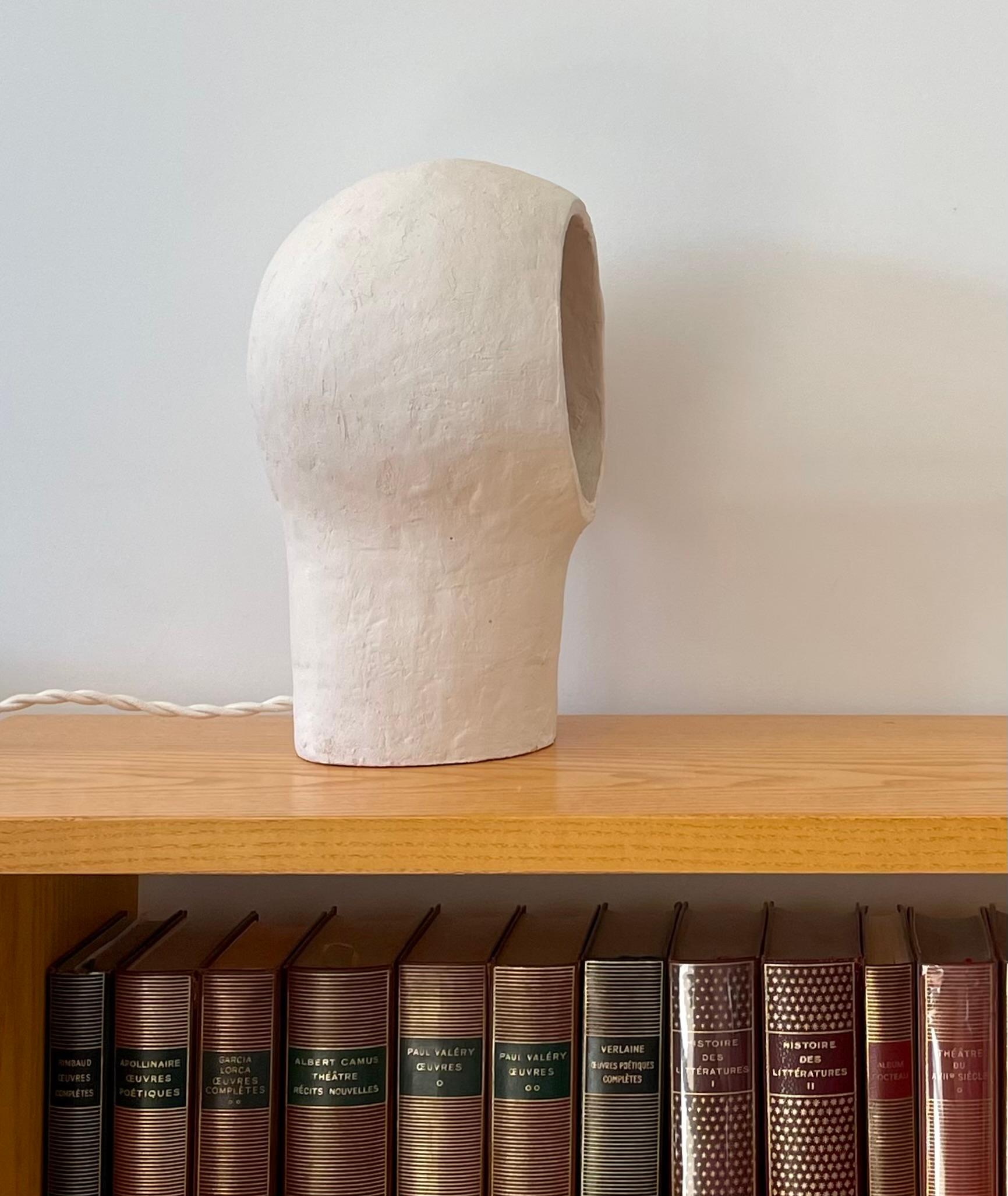Lampe aus weißem Steingut Nuvole 1 von Renzo Maar (Keramik) im Angebot