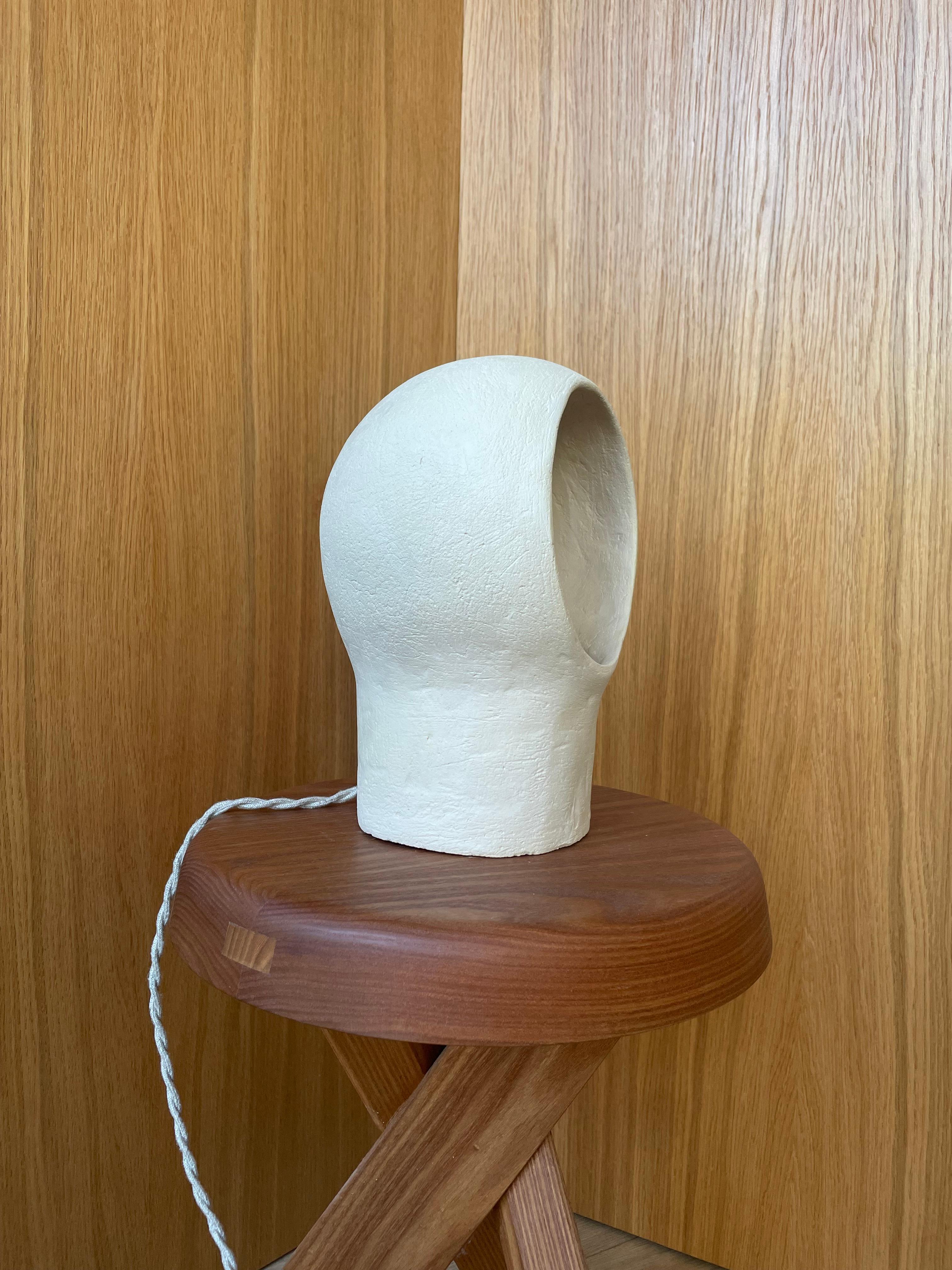 XXIe siècle et contemporain Lampe en grès blanc Nuvole 2 by Renzo Maar en vente