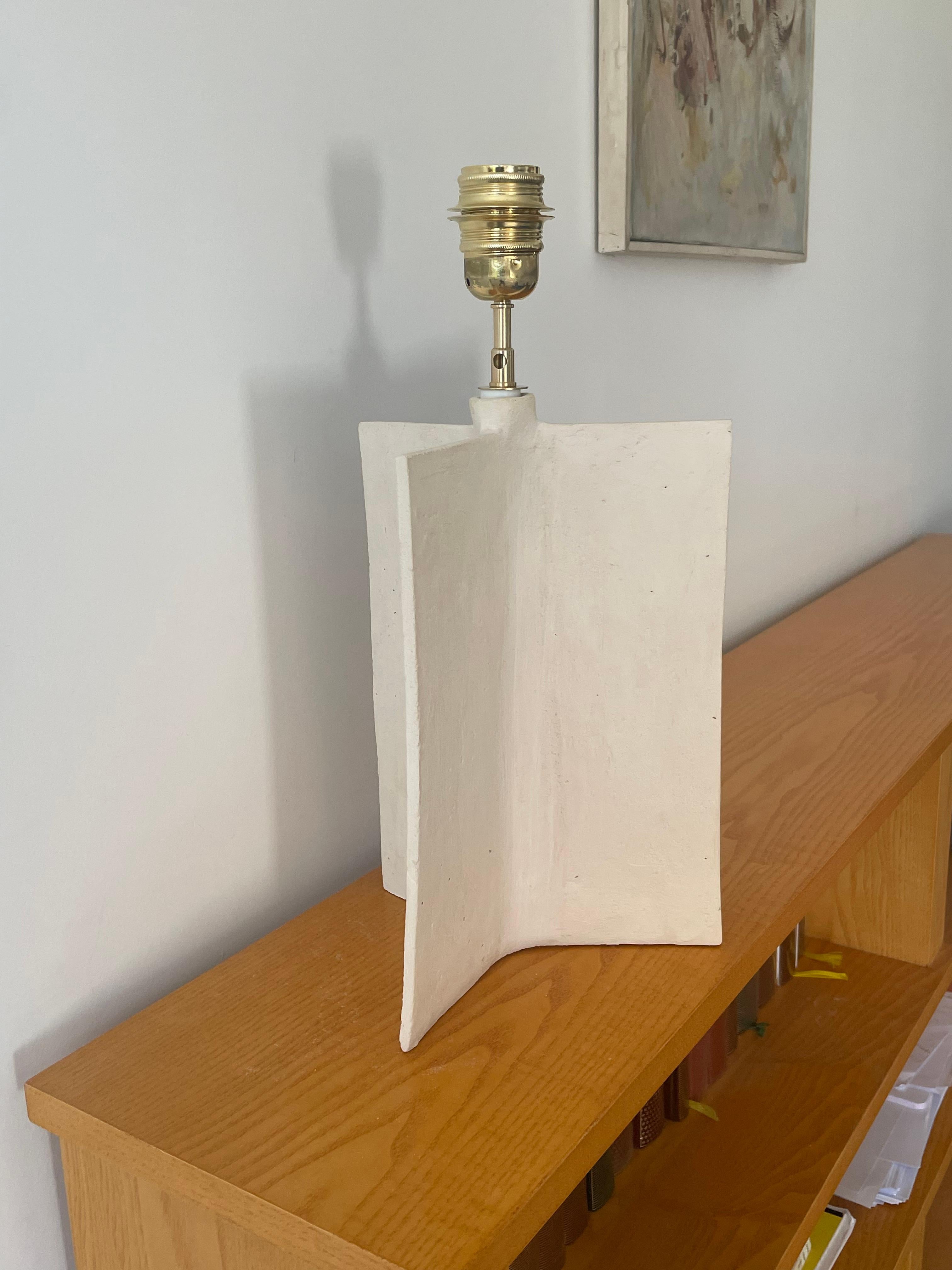 XXIe siècle et contemporain Lampe en grès blanc Stella di Mare by Renzo Maar en vente
