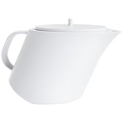 Swiss White Stoneware Limen Teapot