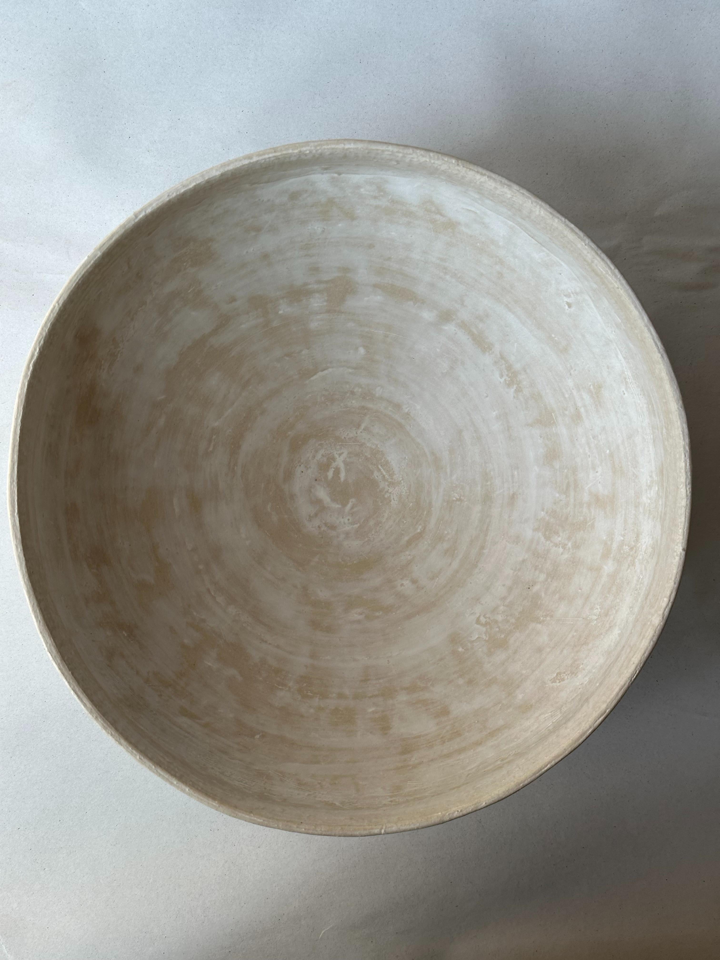 Other White Stoneware Roman Bowl by Elena Vasilantonaki For Sale