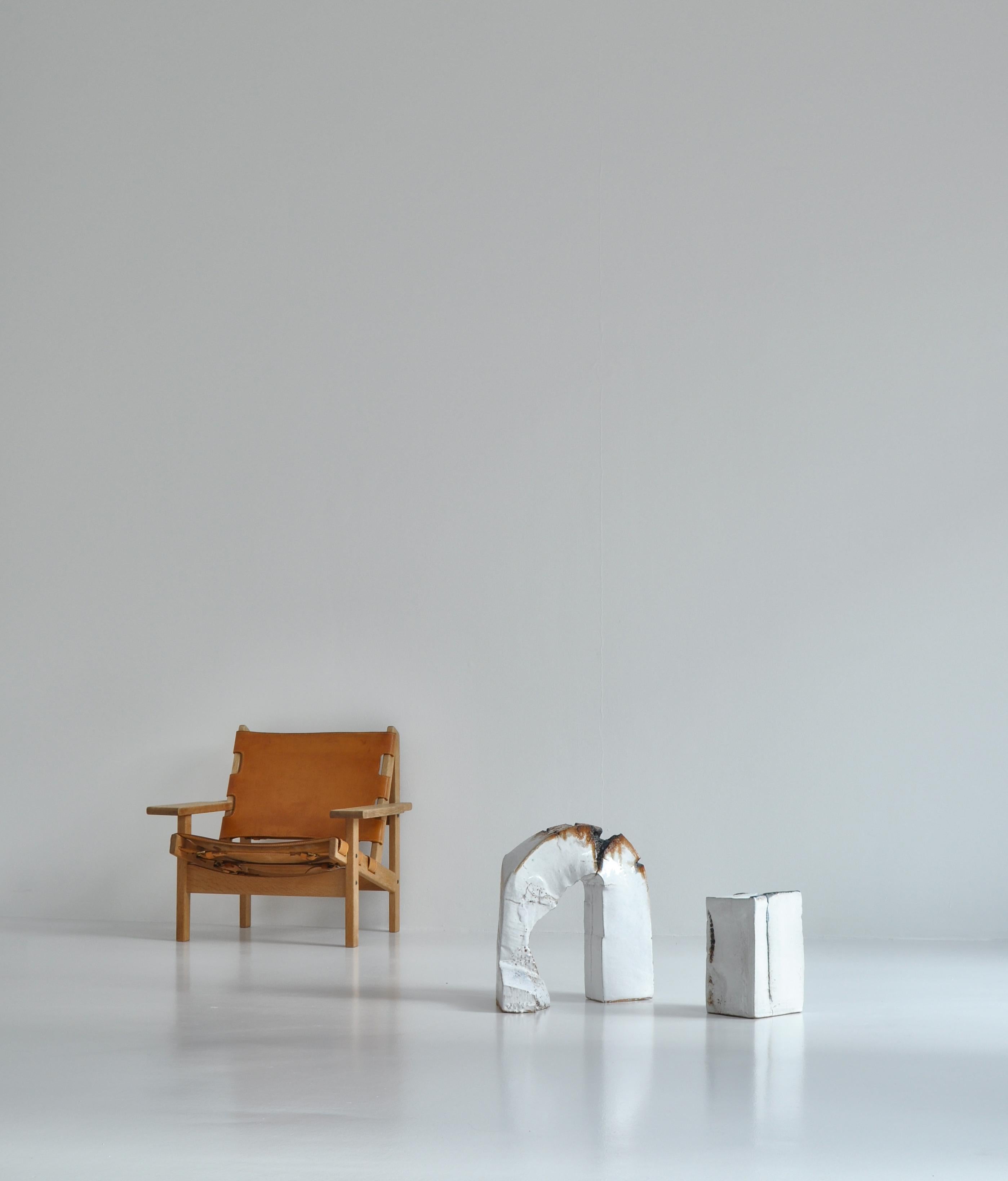 White Stoneware Sculpture by Ole Bjørn Krüger from Own Studio, Denmark, 1960s For Sale 11