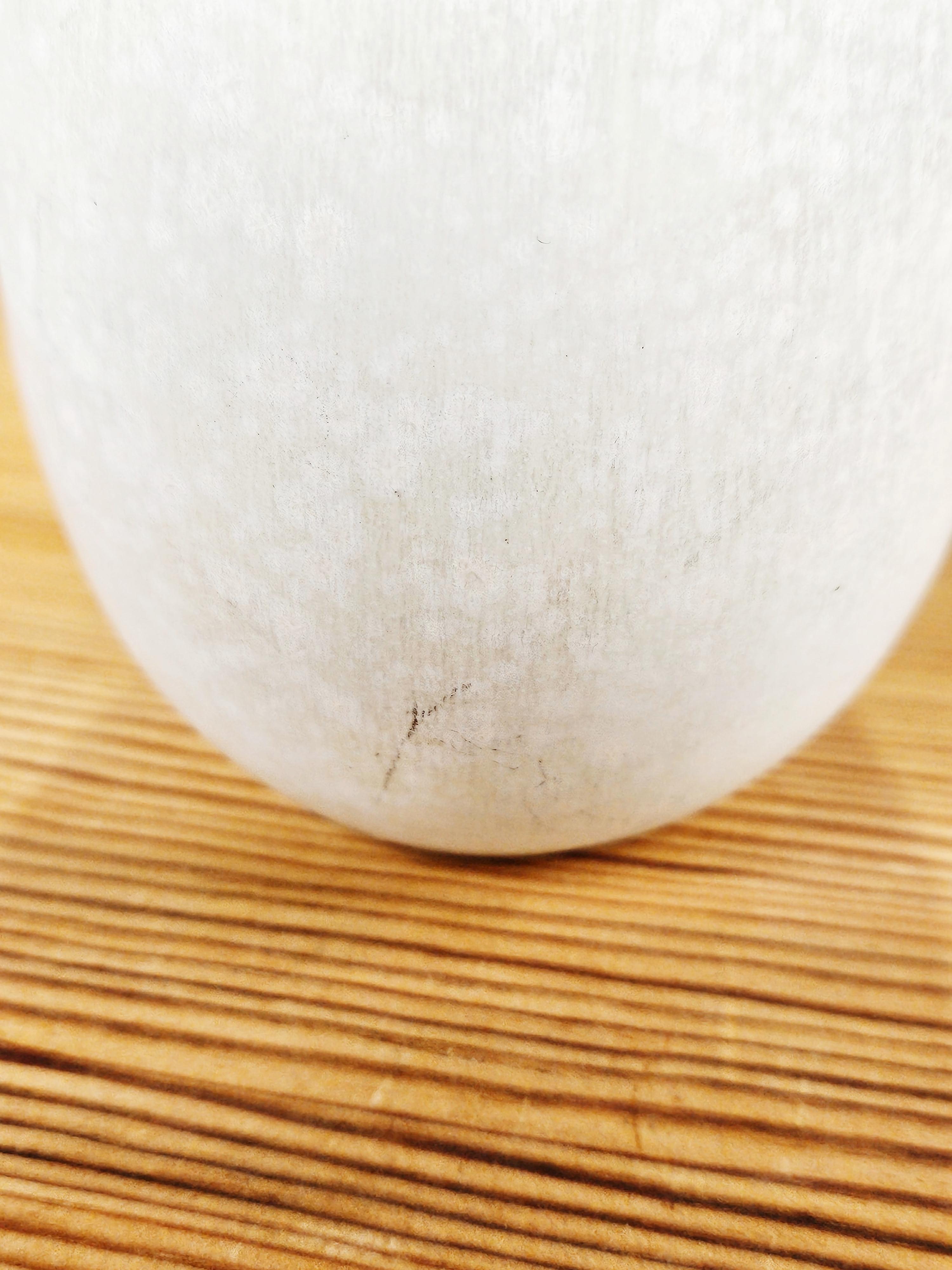 Swedish White stoneware vase by Carl-Harry Stålhane for Rörstrand, Sweden, 1960s For Sale