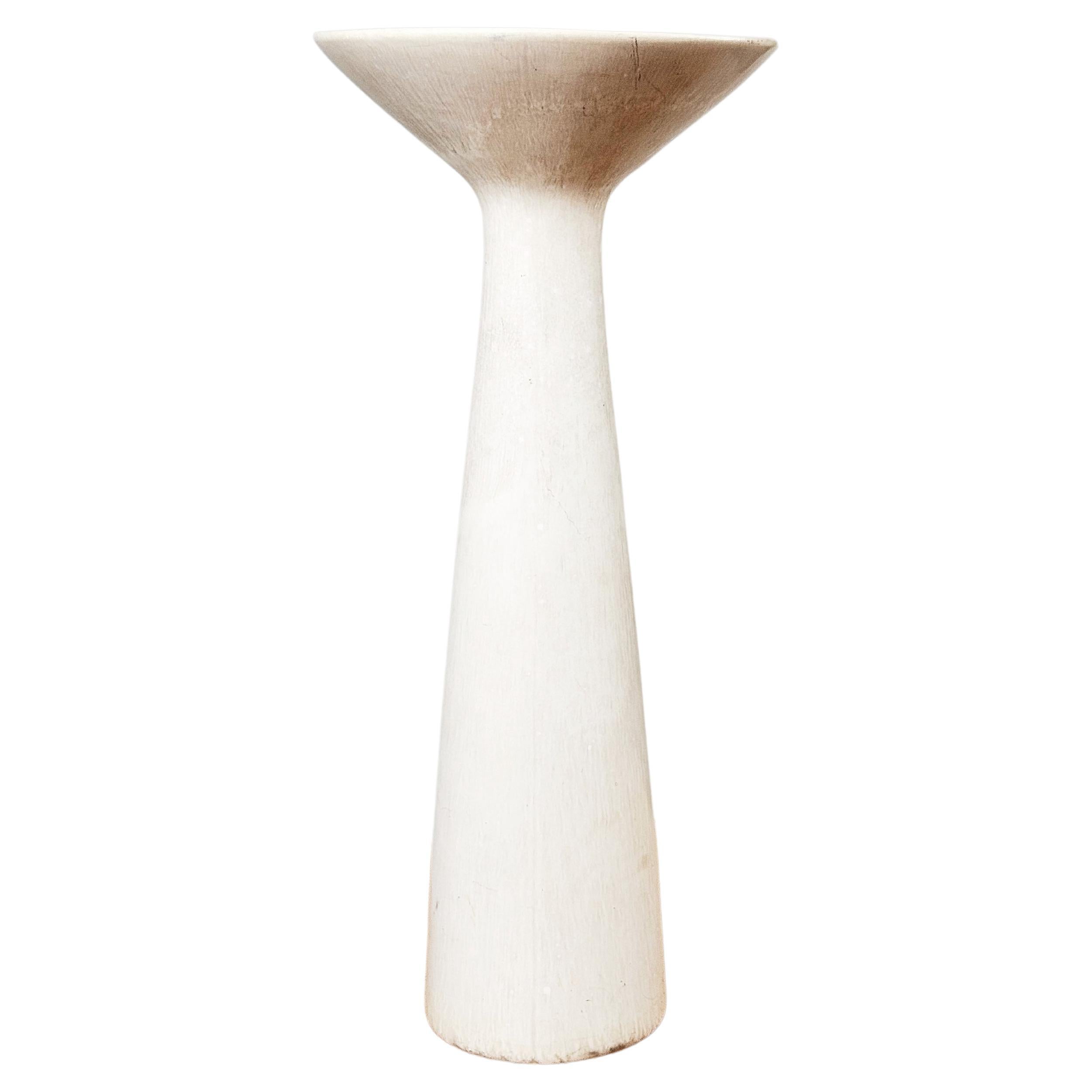 White stoneware vase by Carl-Harry Stålhane for Rörstrand, Sweden, 1960s