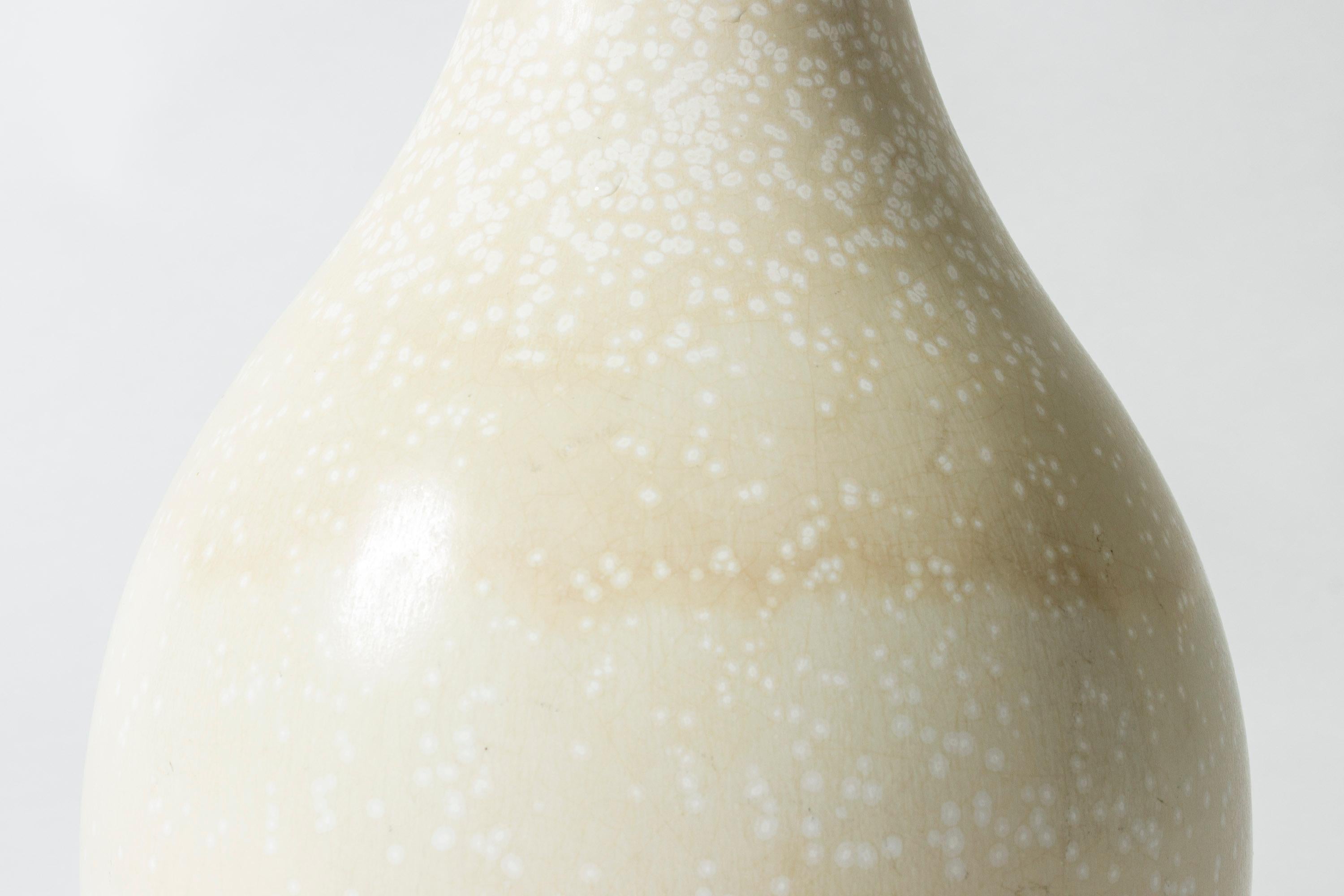 Swedish White Stoneware Vase by Gunnar Nylund for Rörstrand, Sweden, 1950s