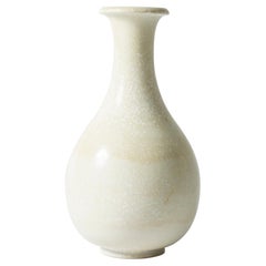 Vintage White Stoneware Vase by Gunnar Nylund for Rörstrand, Sweden, 1950s