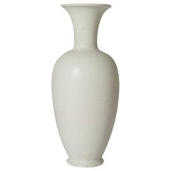 White Stoneware Vase by Gunnar Nylund