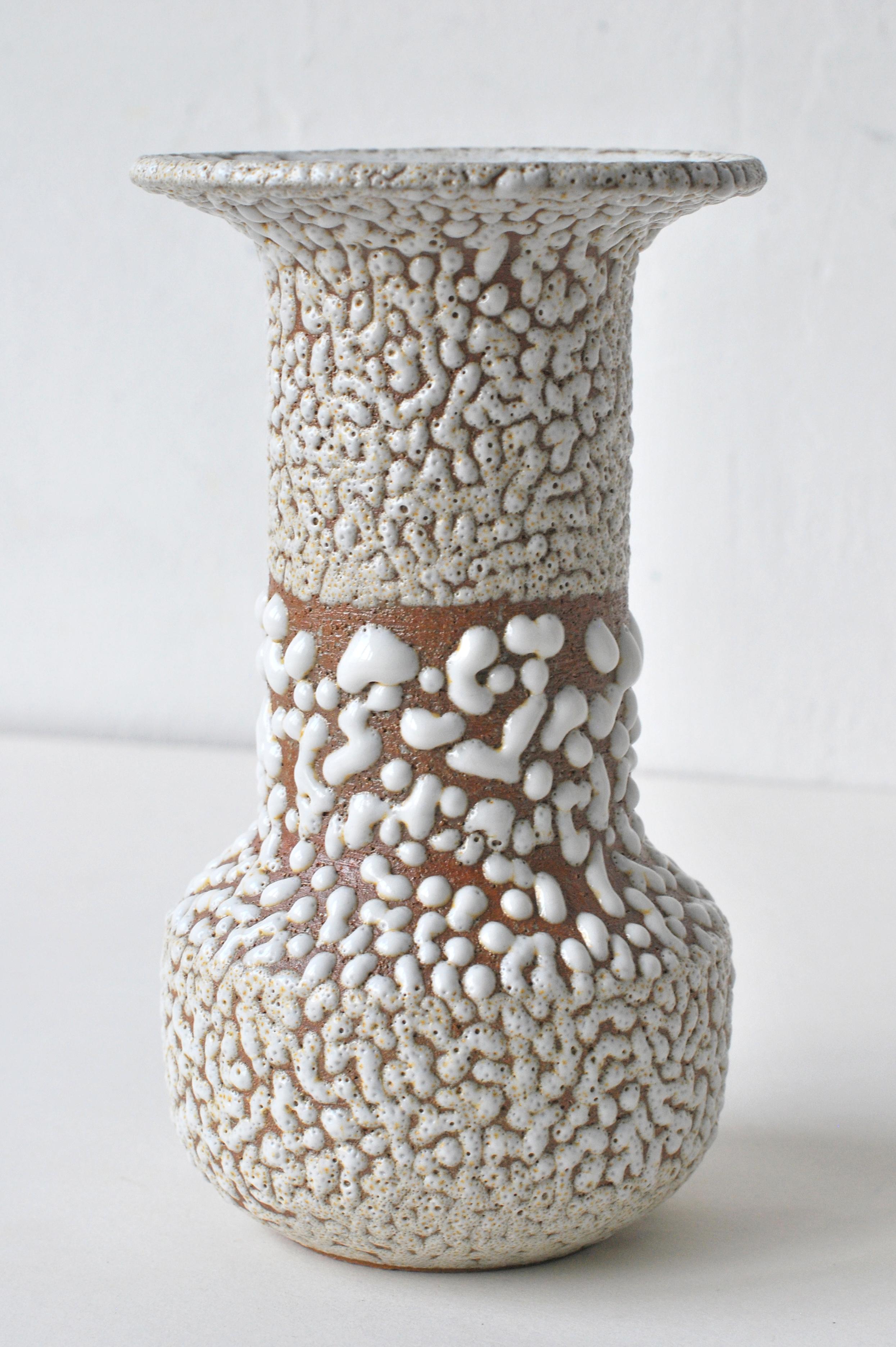 Modern White Stoneware Vase by Moïo Studio