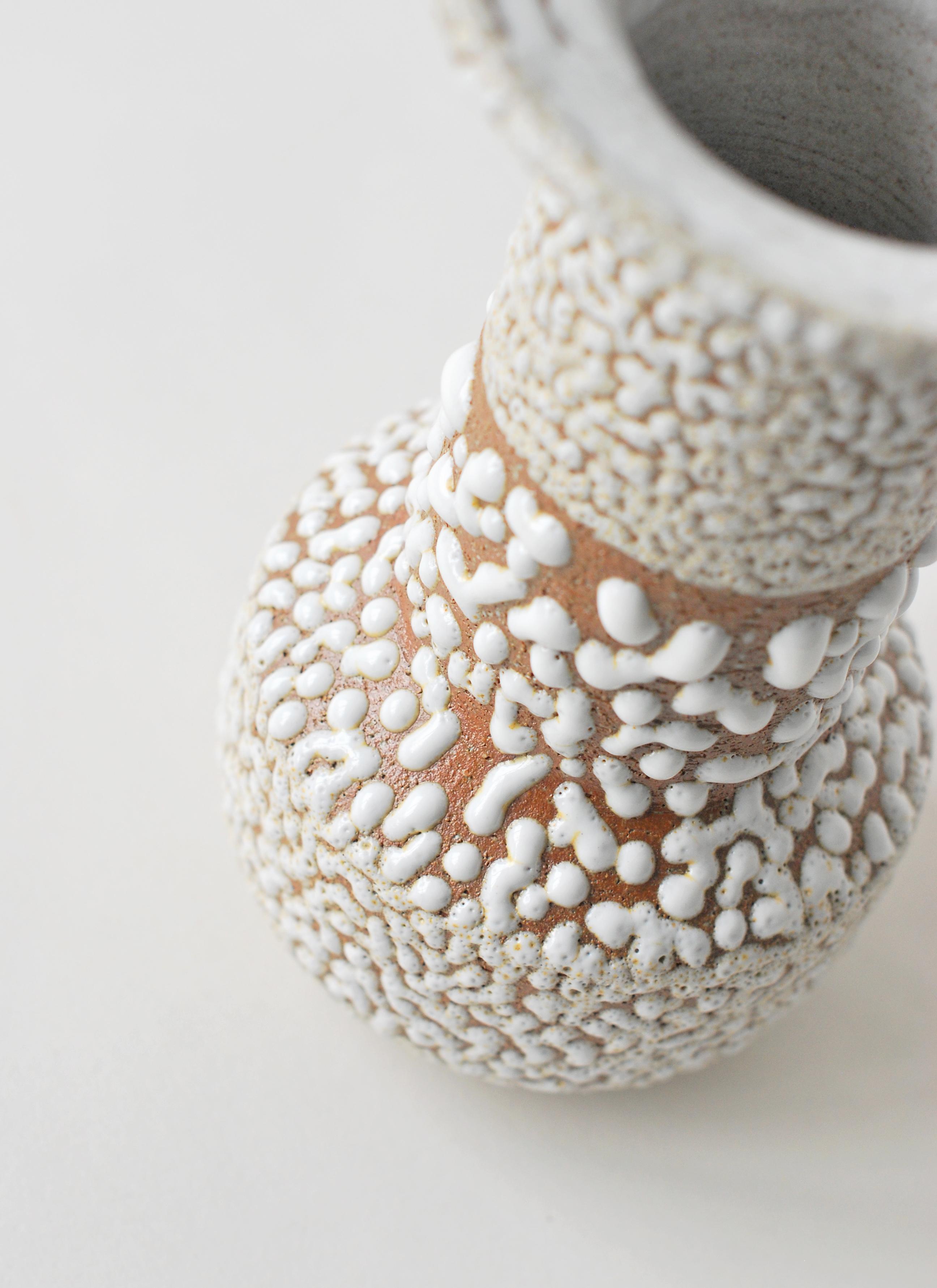 German White Stoneware Vase by Moïo Studio