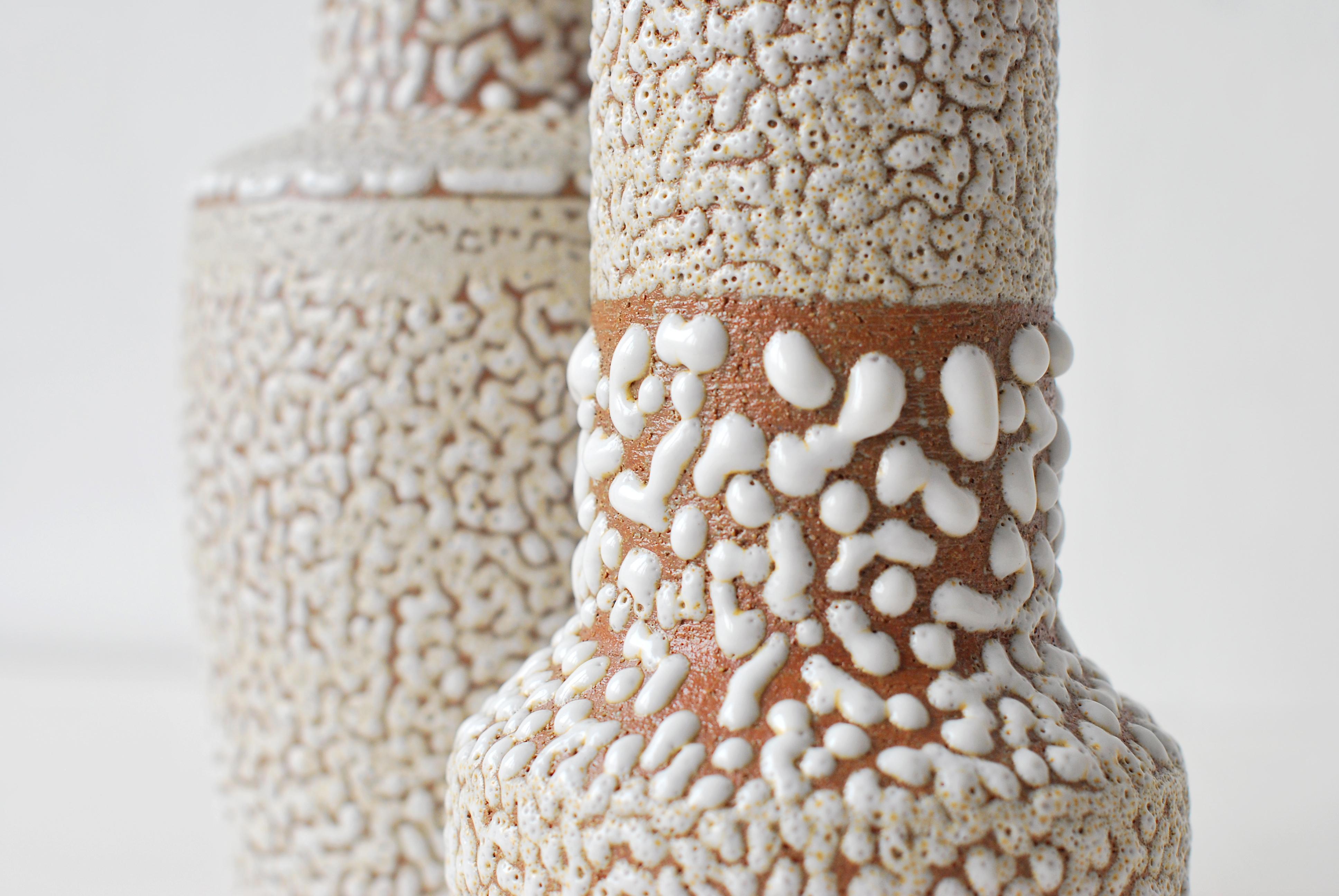 Contemporary White Stoneware Vase by Moïo Studio