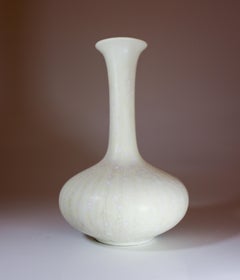 Weiße Steingutvase - Gunnar Nylund - Rörstrand - Midcentury Vintage