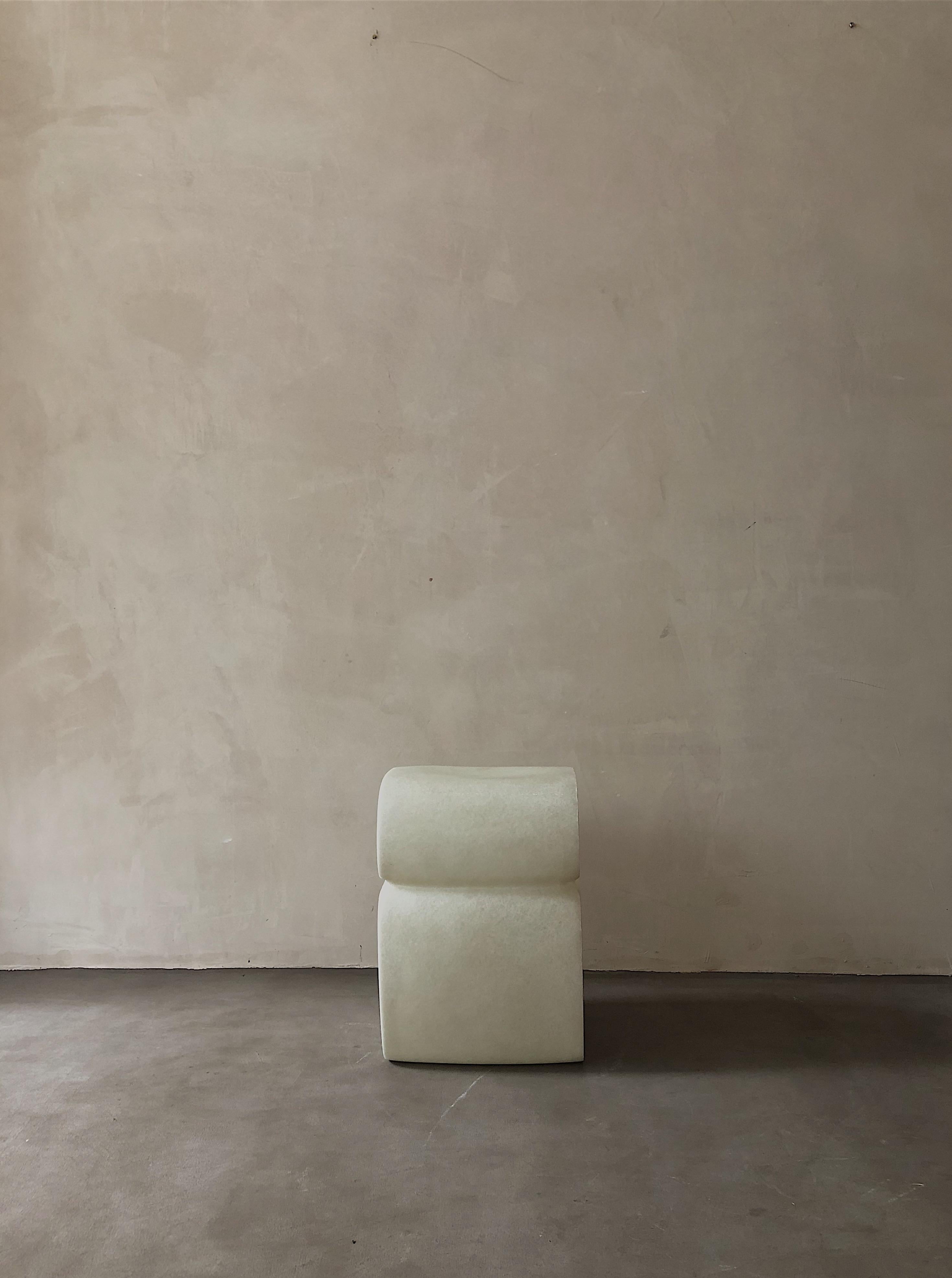 Chinese White Stool by Karstudio