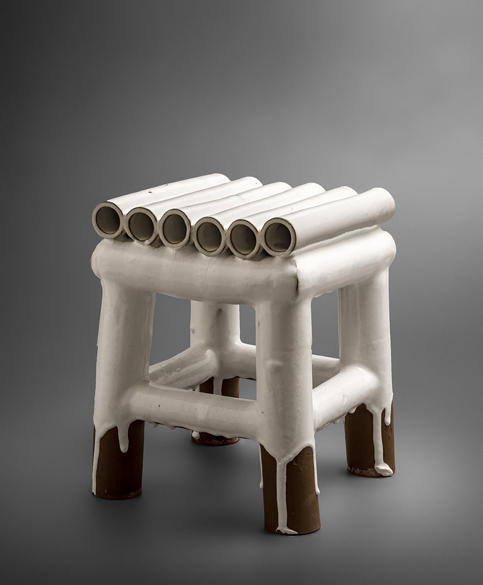 White stool by Milan Pekar
Dimensions: 35 x 35 x 40 cm
Materials: stoneware with salt glaze

Hand-made in the Czech Republic. 
Also available in different colors.

Stoneware with salt glaze.

Established own studio August 2009 – Focus