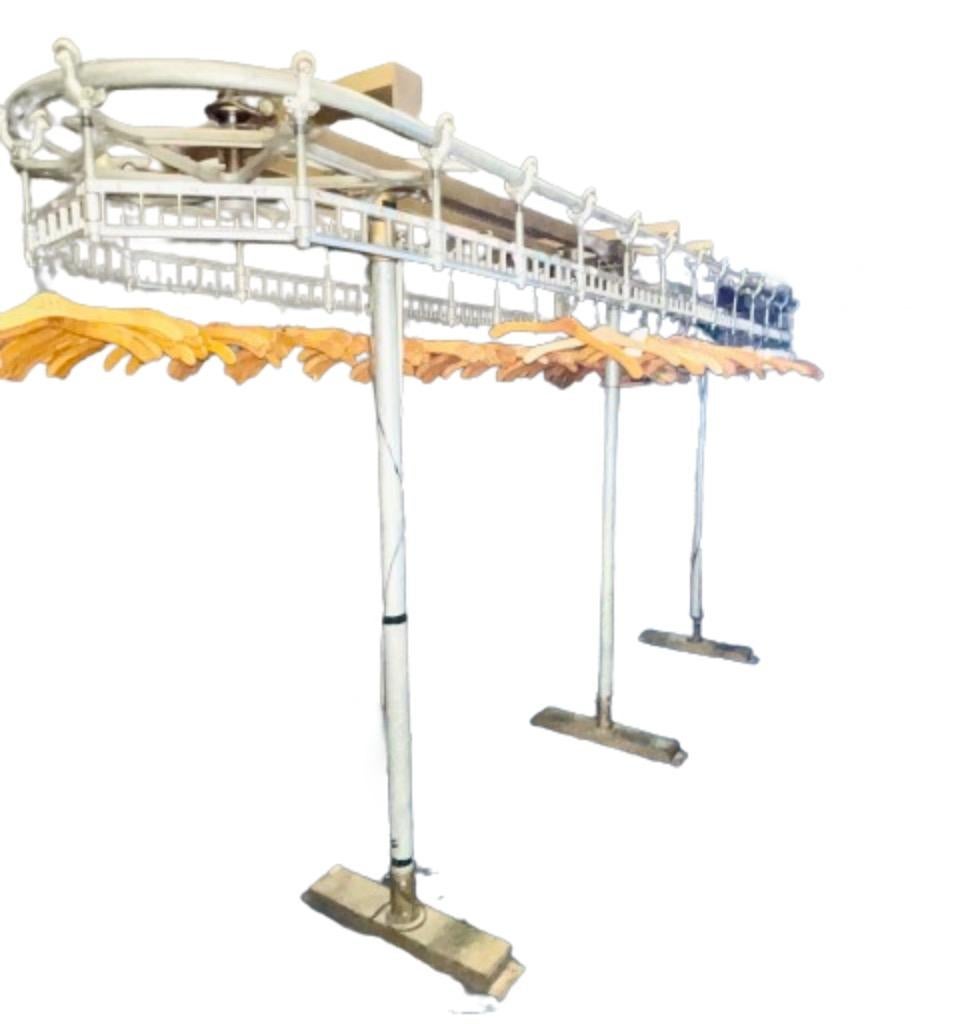 White Stor-U-Veyor Garment Conveyor Coat Check System In Good Condition In Hanover, MA