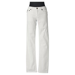Jean blanc avec broderies de strass sur la poche arrière Just Cavalli
