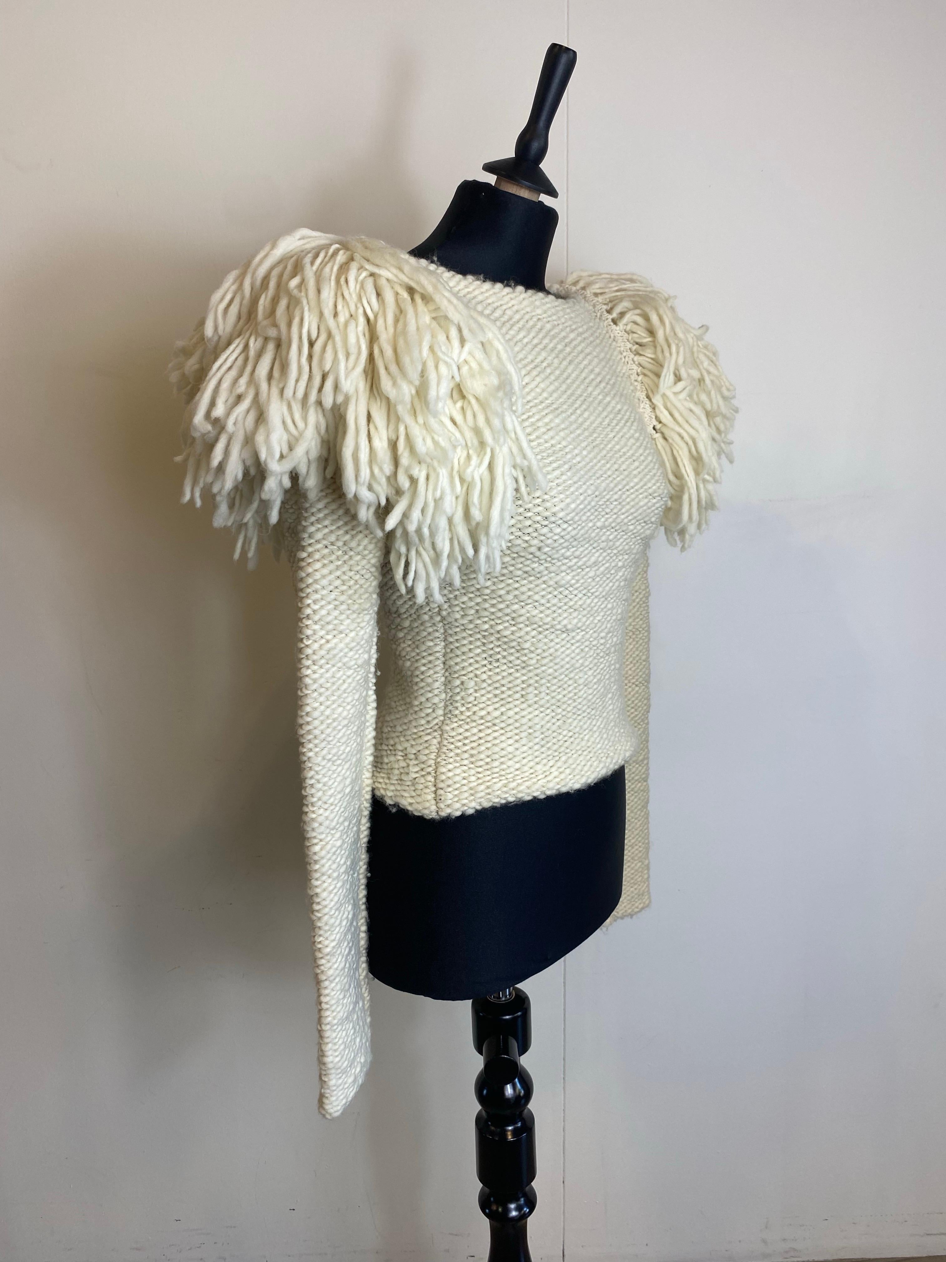 White sweater with shoulder details, Isabel Marant. In Excellent Condition For Sale In Carnate, IT