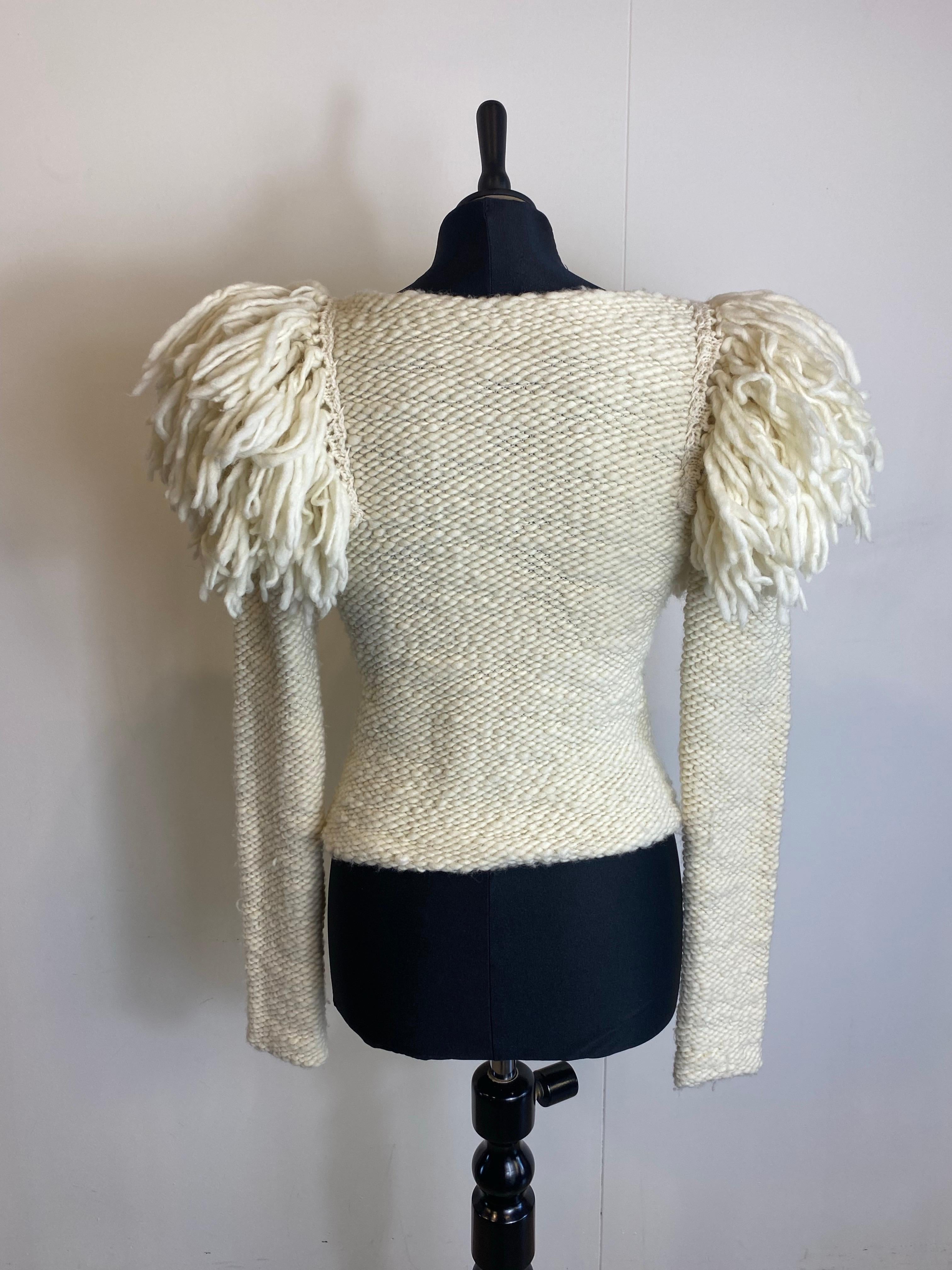 Women's or Men's White sweater with shoulder details, Isabel Marant. For Sale
