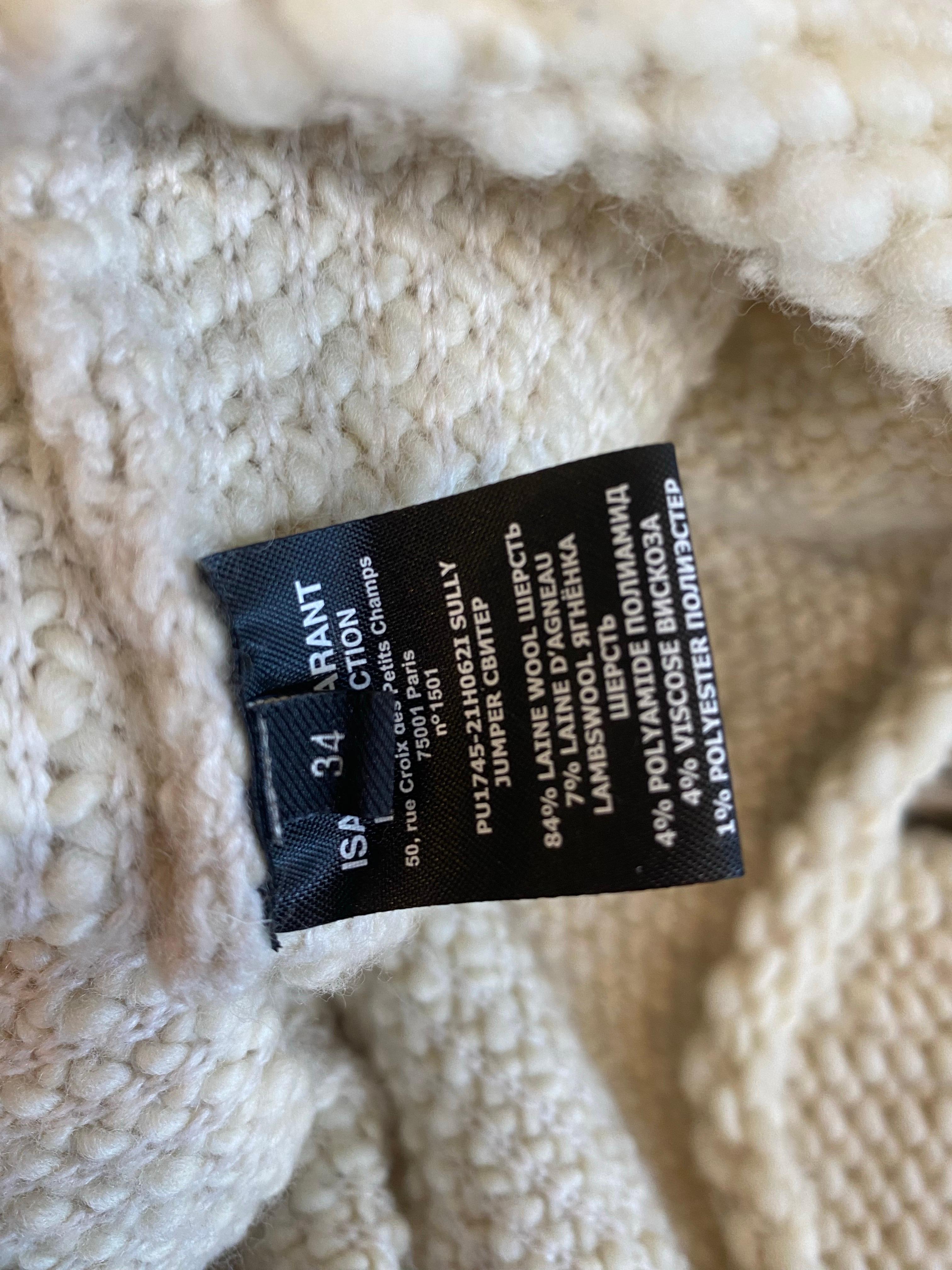 White sweater with shoulder details, Isabel Marant. For Sale 3