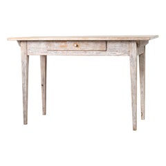 White Swedish Gustavian Pine Country Desk or Writing Table