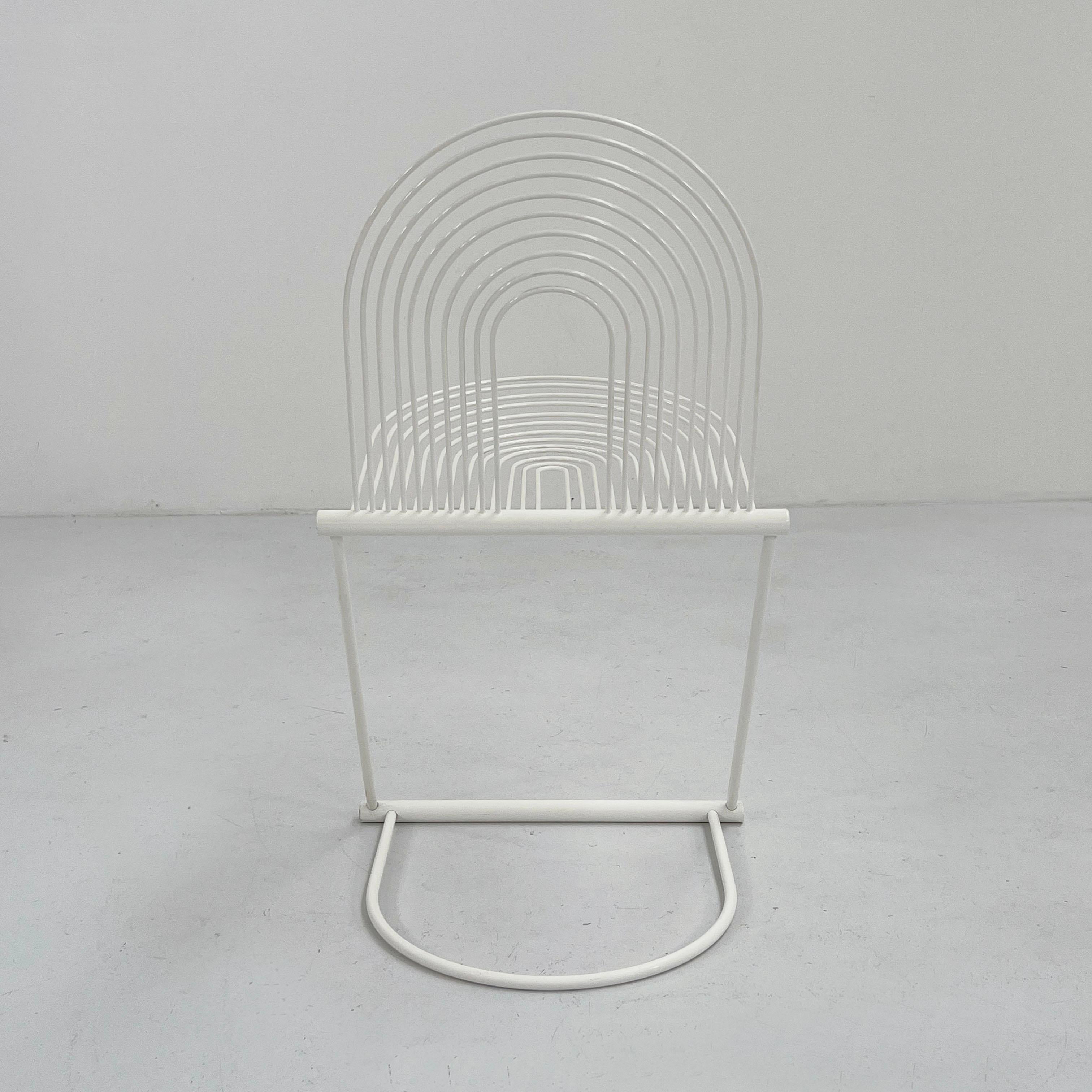 White Swing Chair by Jutta & Herbert Ohl for Rosenthal Lübke, 1980s In Good Condition In Ixelles, Bruxelles