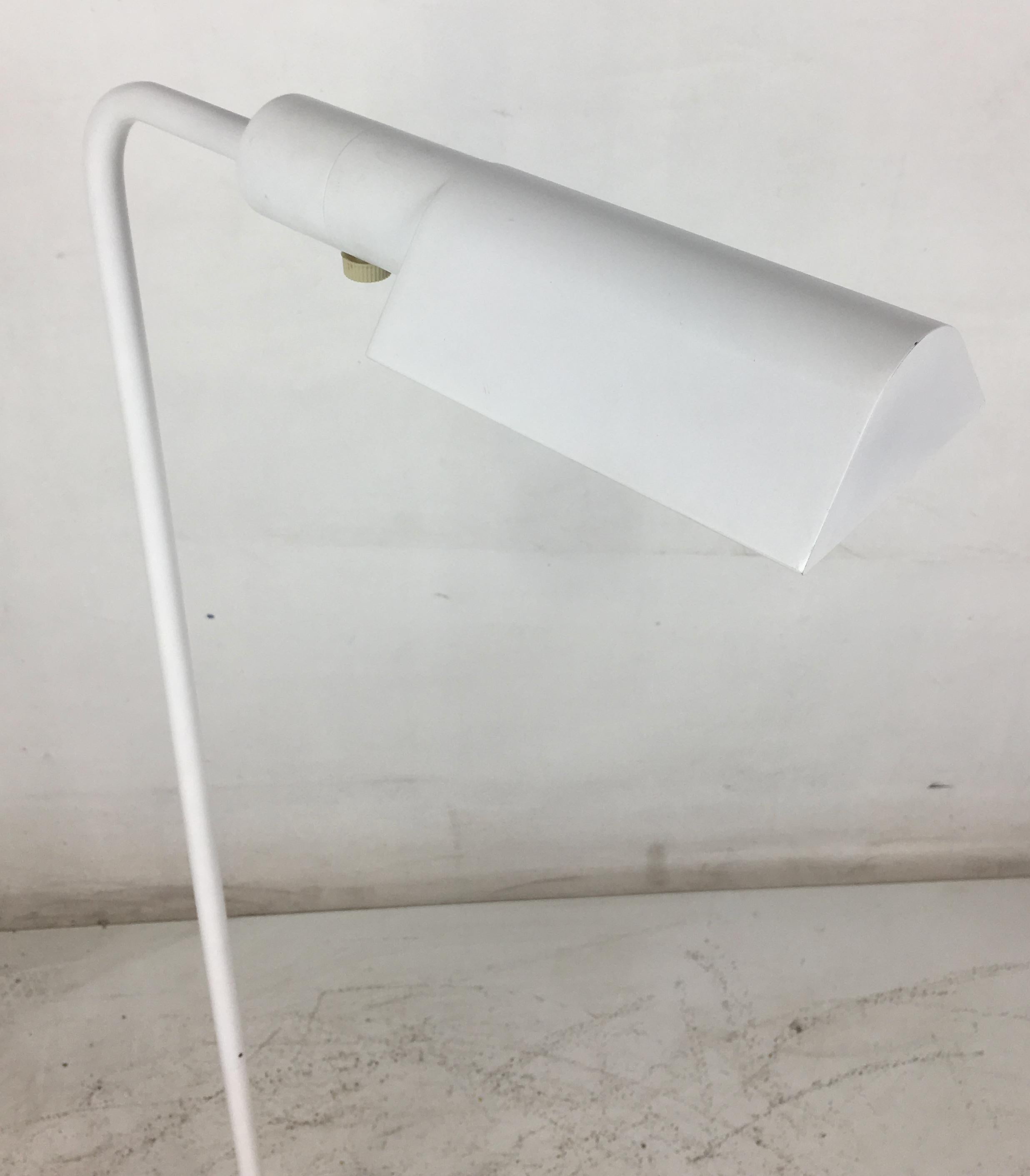 Mid-Century Modern White swivel head Pharmacy Lamp by Casella Lighting