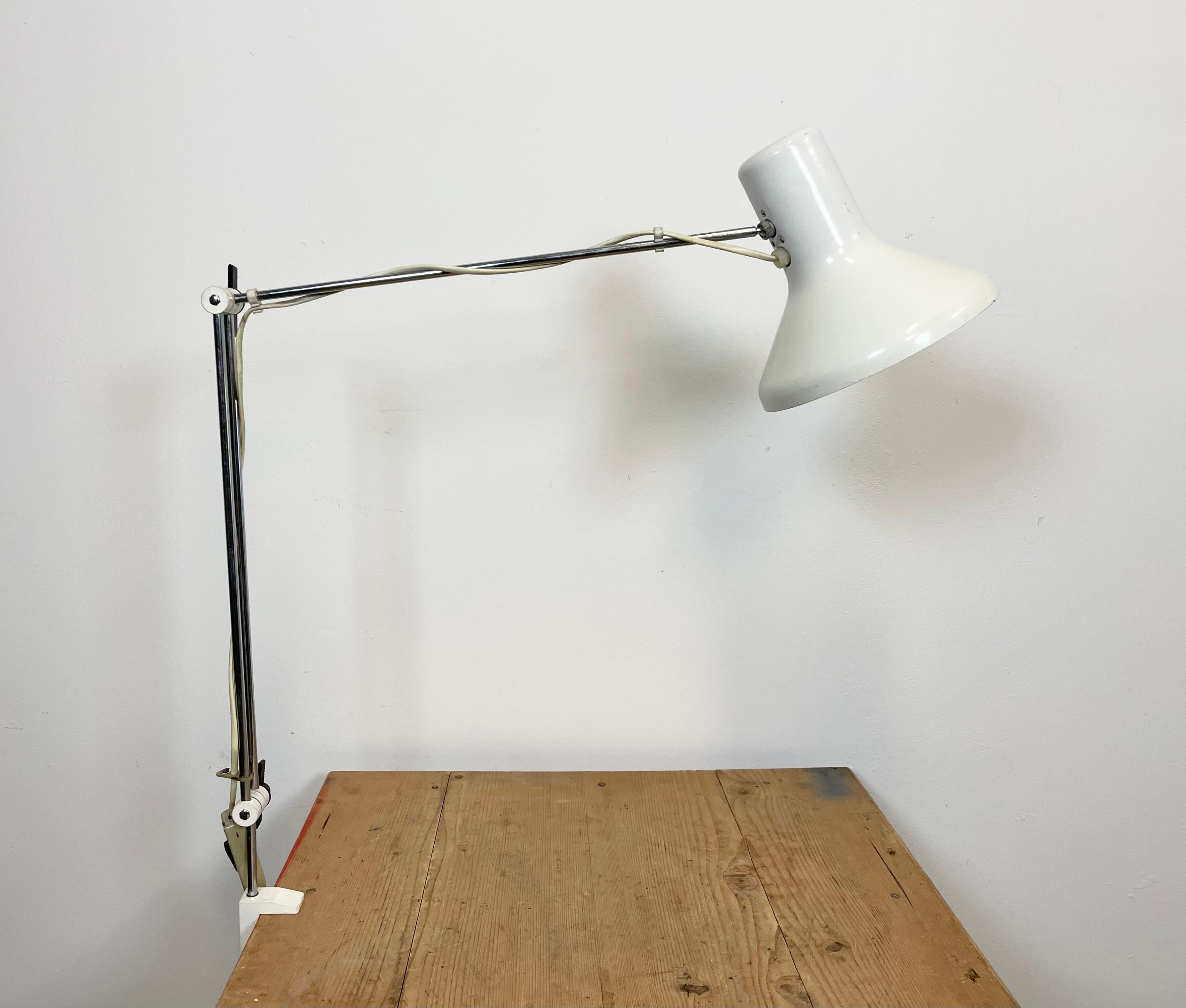 White Table Lamp by Josef Hurka for Napako, 1960s For Sale 4