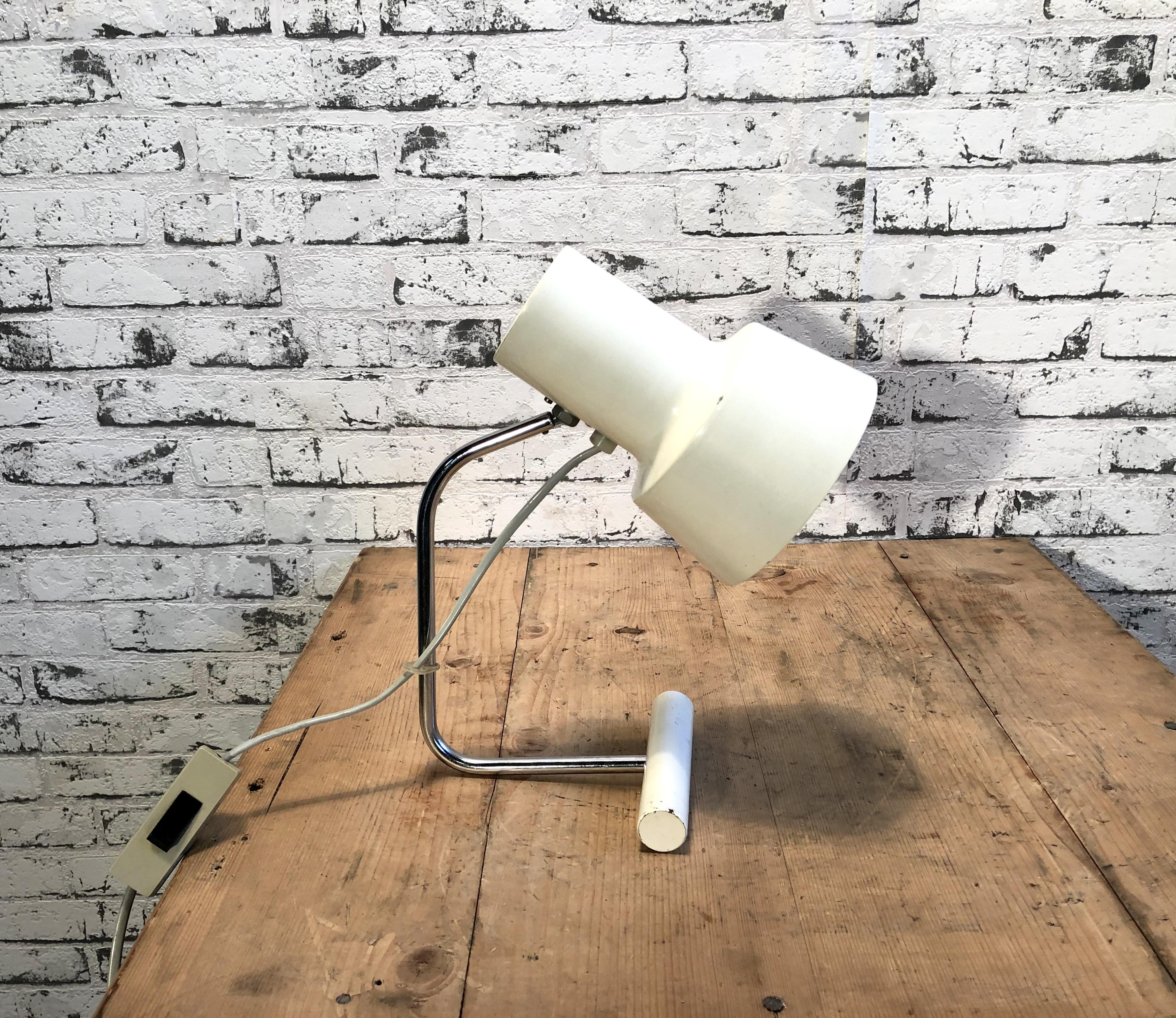 Mid-Century Modern White Table Lamp by Josef Hurka for Napako, 1960s