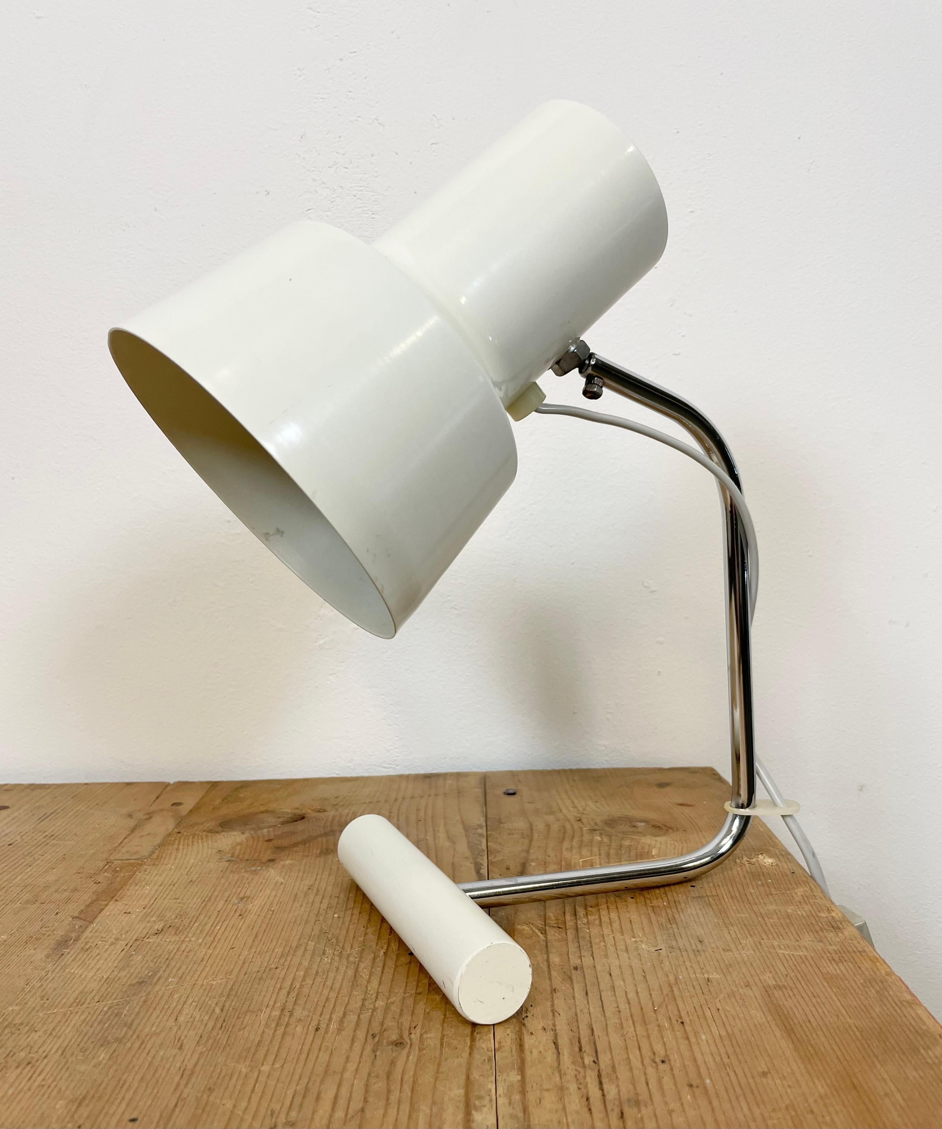 Mid-Century Modern White Table Lamp by Josef Hurka for Napako, 1960s