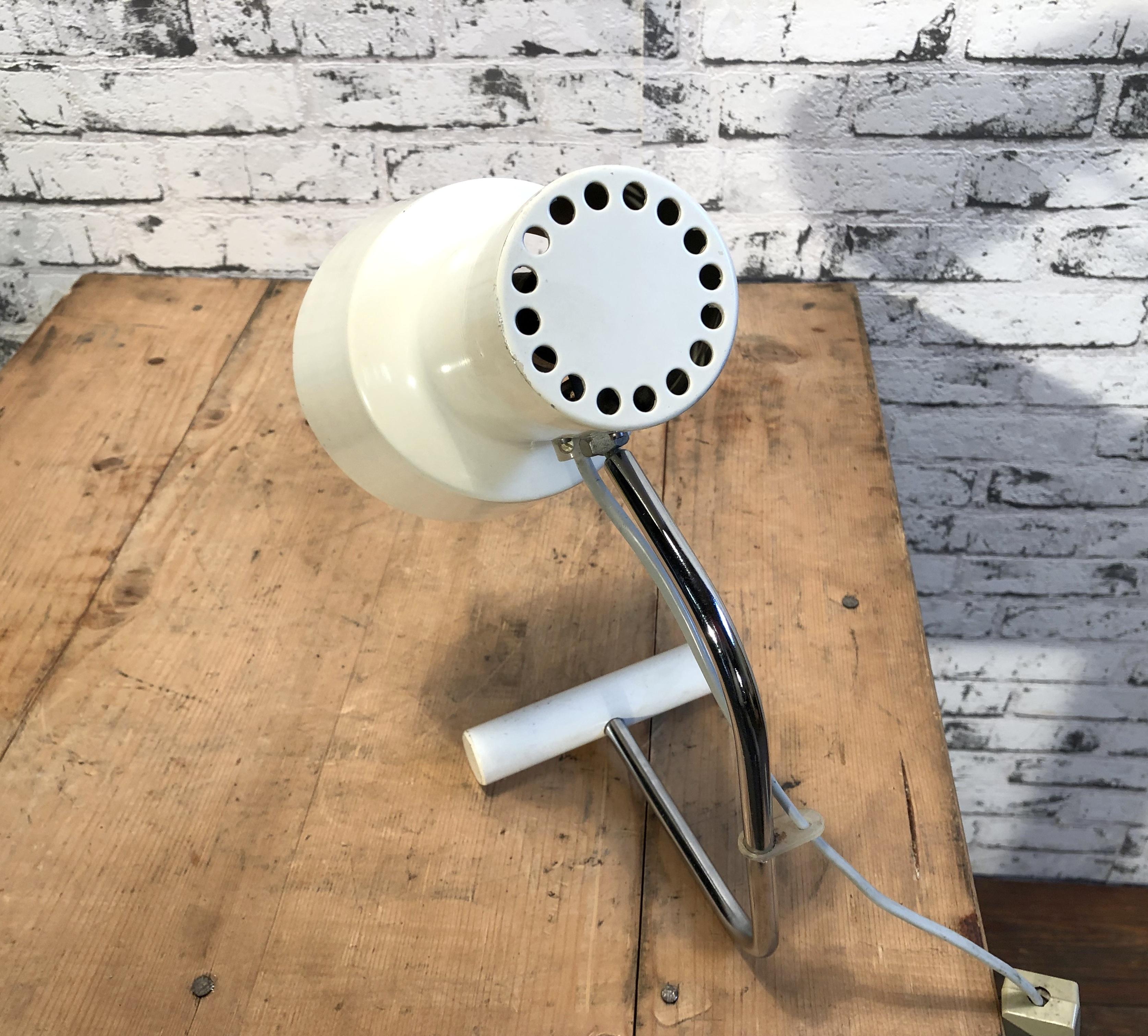 Czech White Table Lamp by Josef Hurka for Napako, 1960s