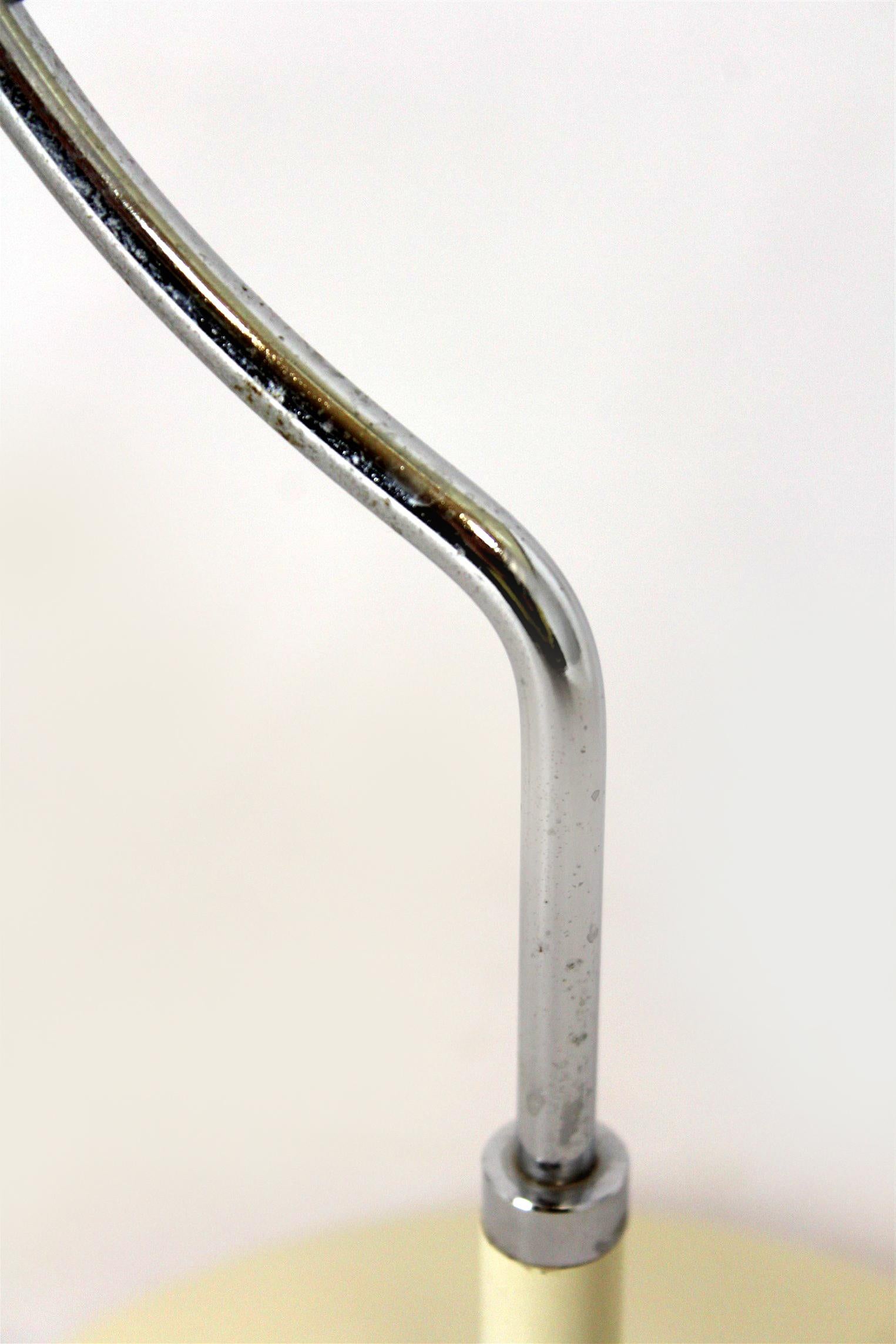 Steel White Table Lamp by Josef Hurka for Napako, 1960s For Sale