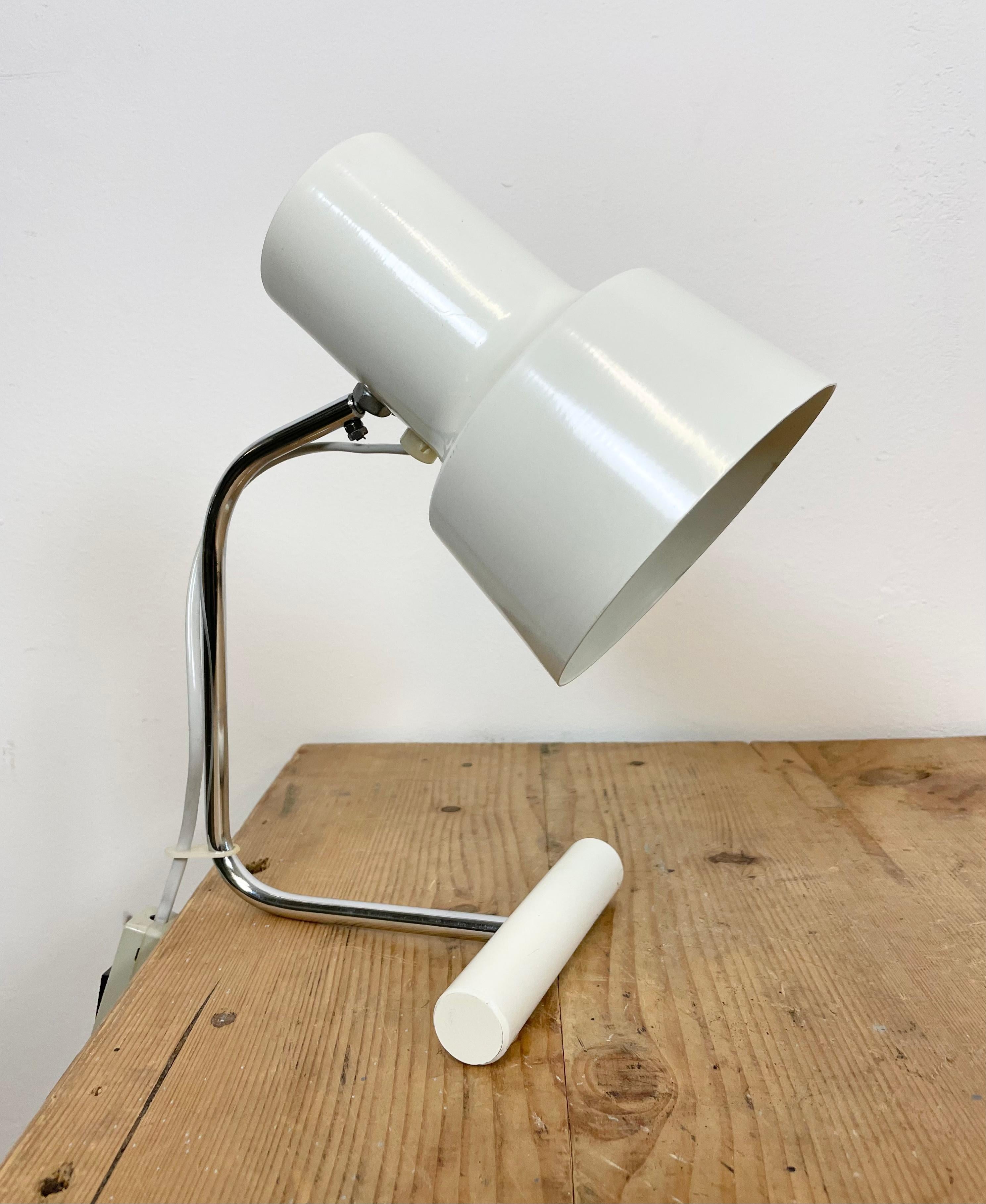 White Table Lamp by Josef Hurka for Napako, 1960s In Good Condition In Kojetice, CZ