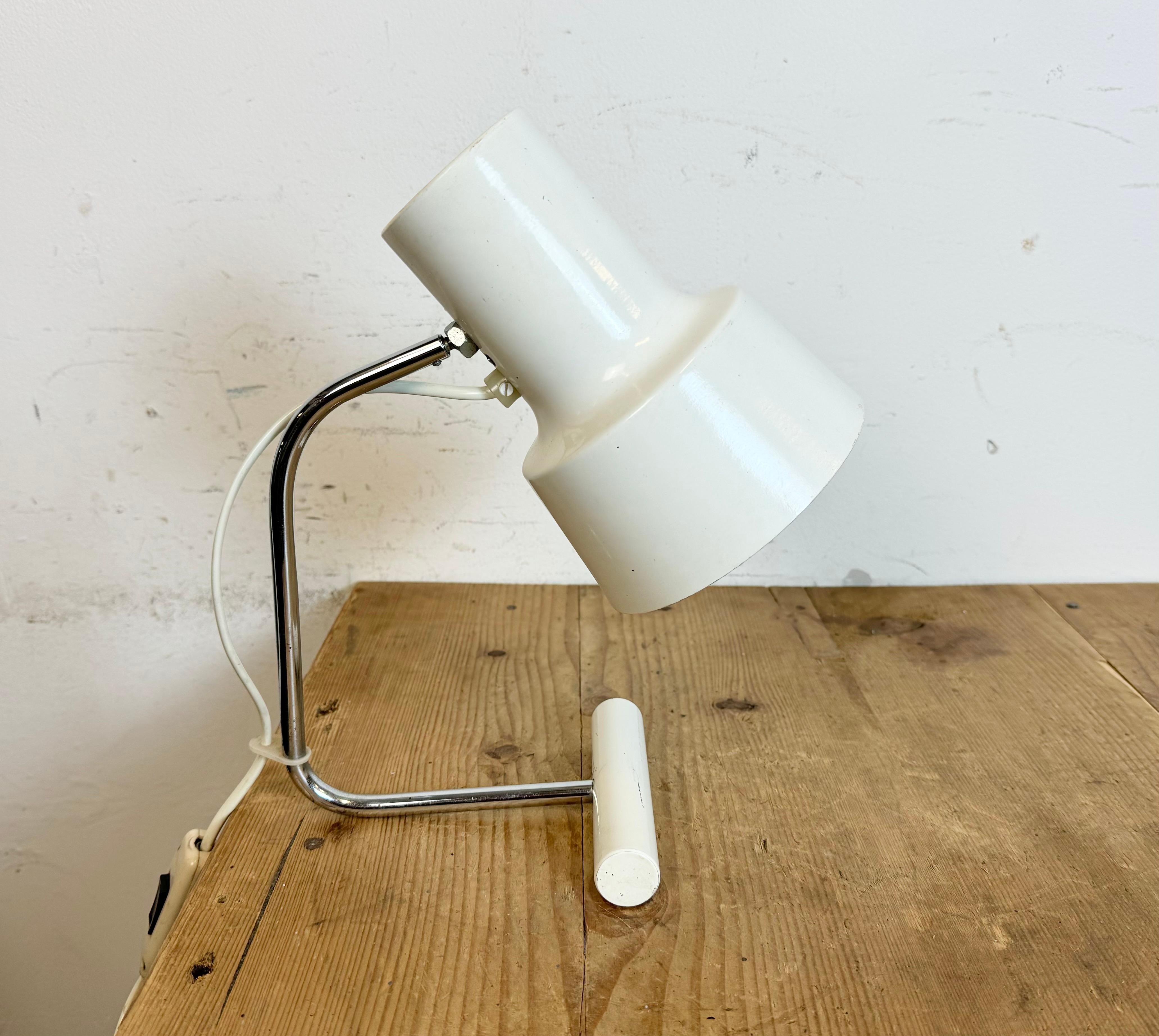 White Table Lamp by Josef Hurka for Napako, 1970s For Sale 1