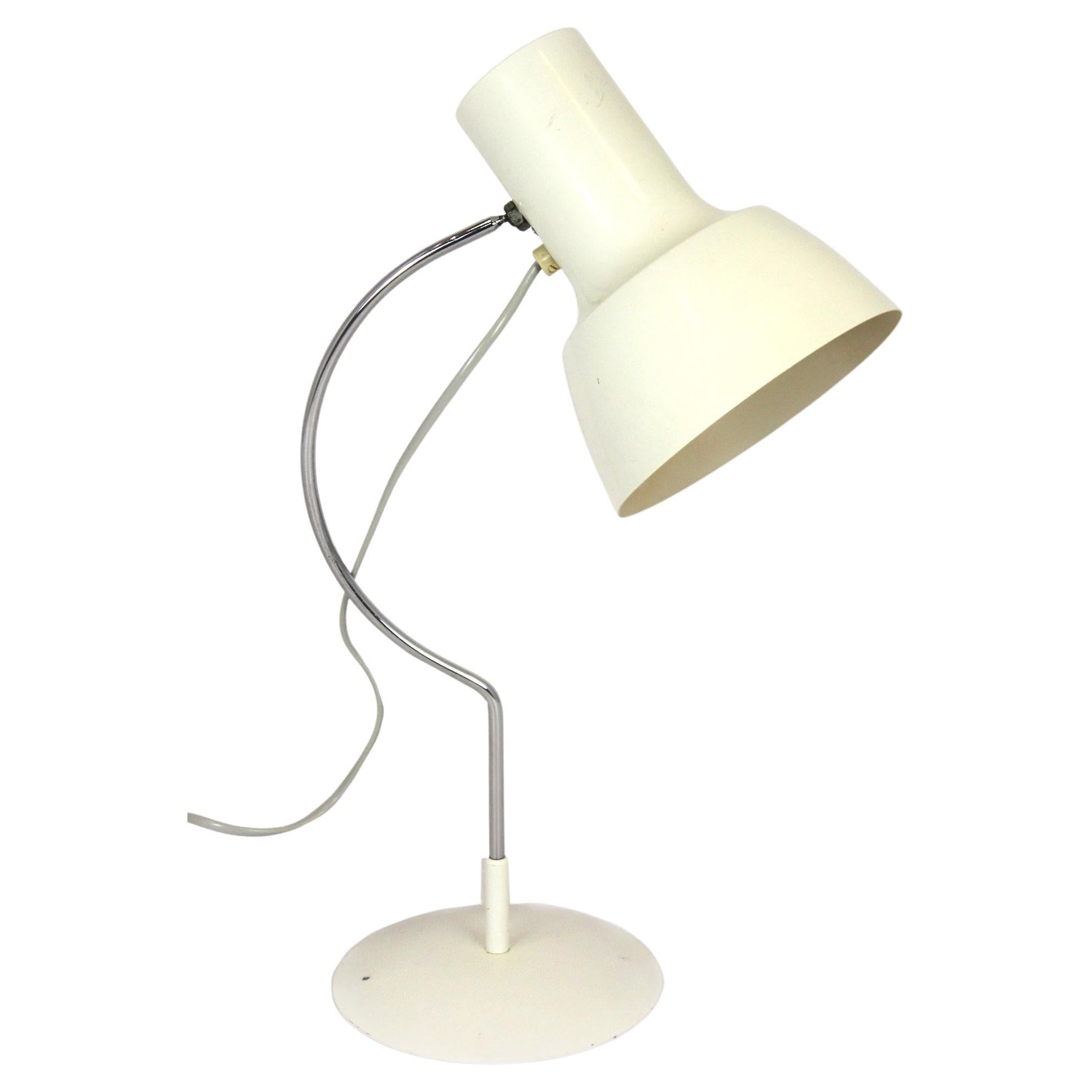 Lampe de bureau blanche de Josef Hurka pour Napako, années 1960 en vente
