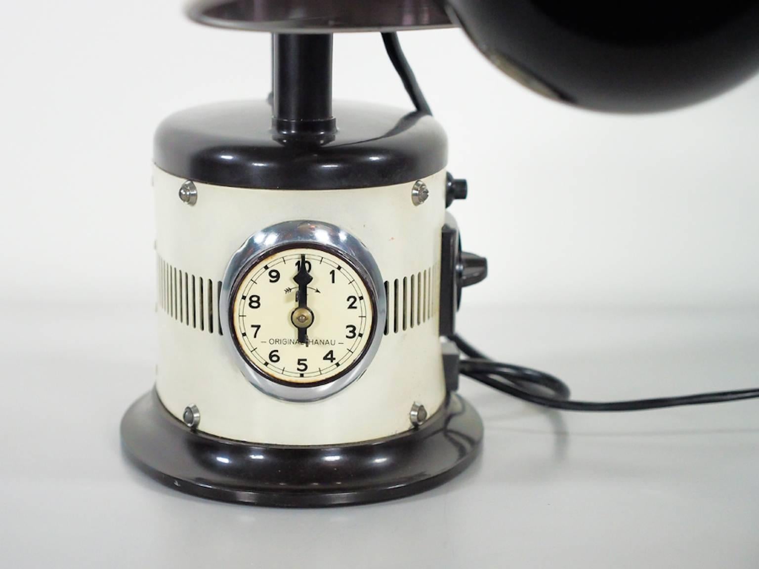 20th Century White Table Lamp Made from 1940s Sunlamp