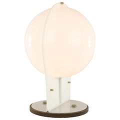 White Table Lamp Made of Two Molded Plastic Half-Spheres, 1970s