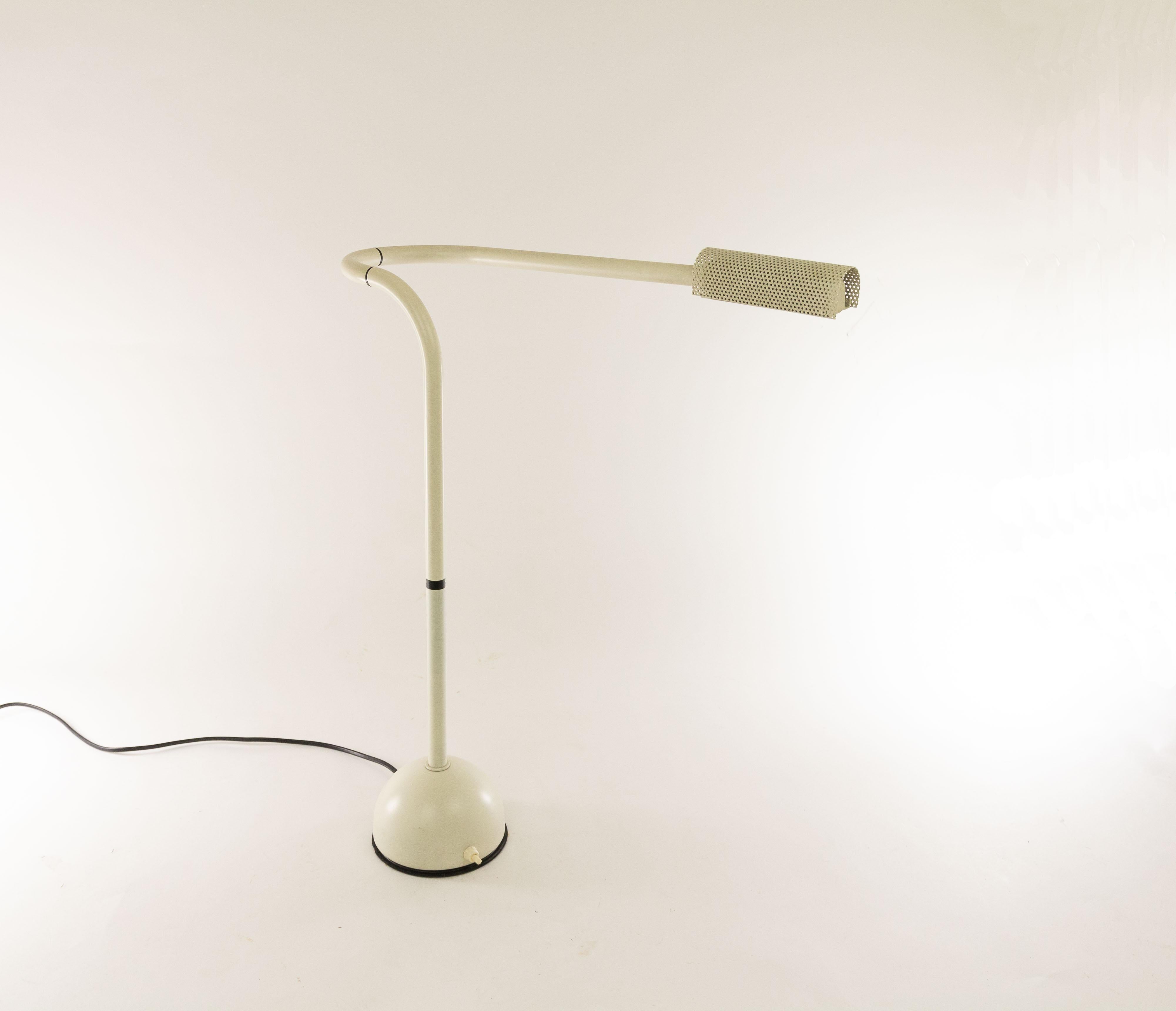Lacquered White Table Lamp Stringa by Hans Ansems for Luxo Italiana, 1980s For Sale