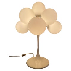 Globi per lampade da tavolo a tulipano bianco di E. R. Nele per Temde, Svizzera, anni '60, T-313