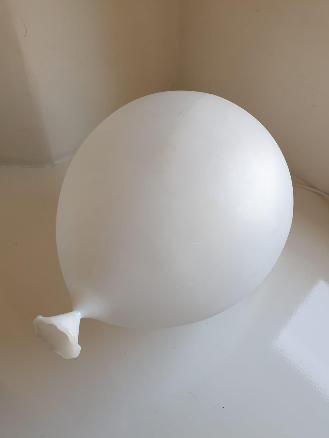 Mid-Century Modern White Table, Wall or Ceiling Balloon Lamp by Yves Christin, Italy, 1970s