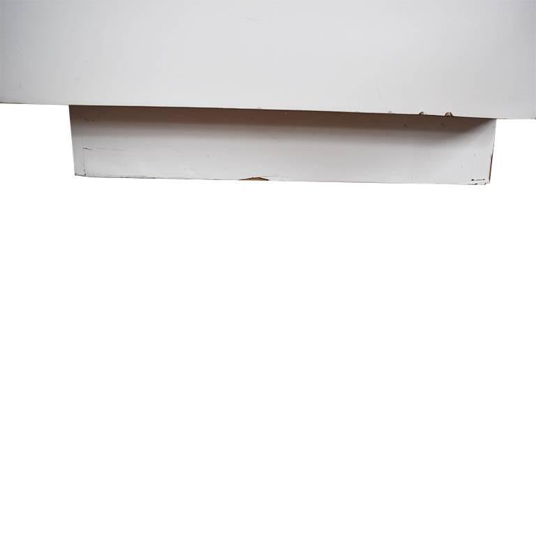 White Tall Dixie Campaign Dresser With Five Drawers And Brass