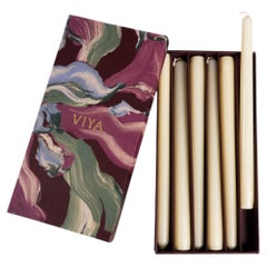 White Taper Candles in Wax, Viya by Vikram Goyal